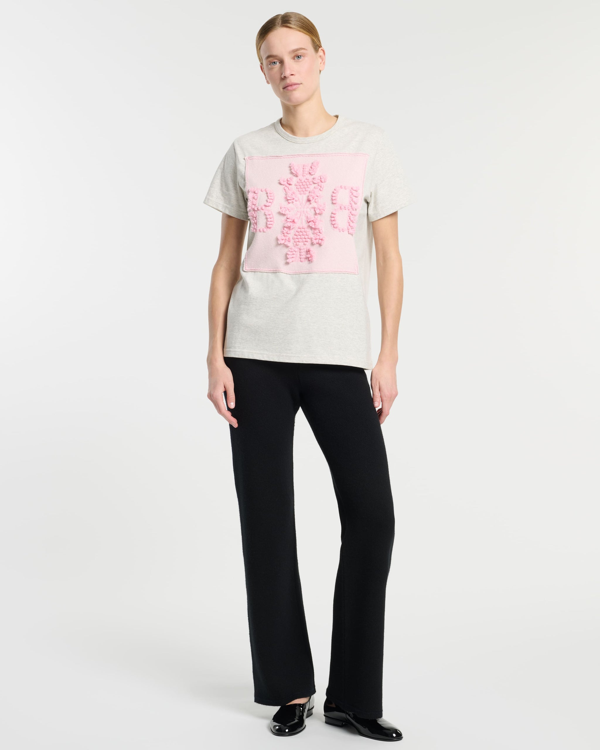 T-shirt with Barrie logo cashmere patch | Barrie - Barrie