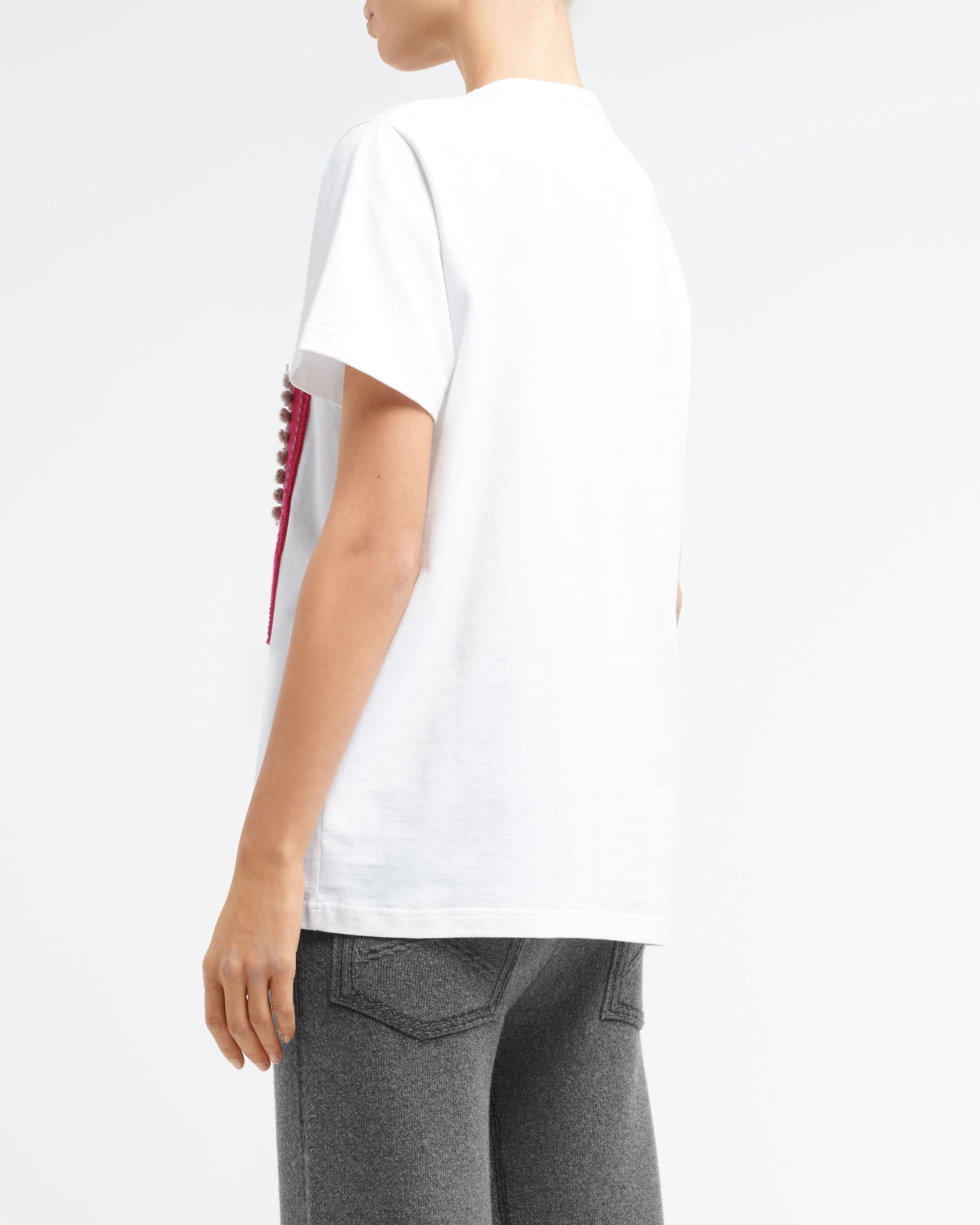 T-shirt with Barrie logo cashmere patch | Barrie - Barrie