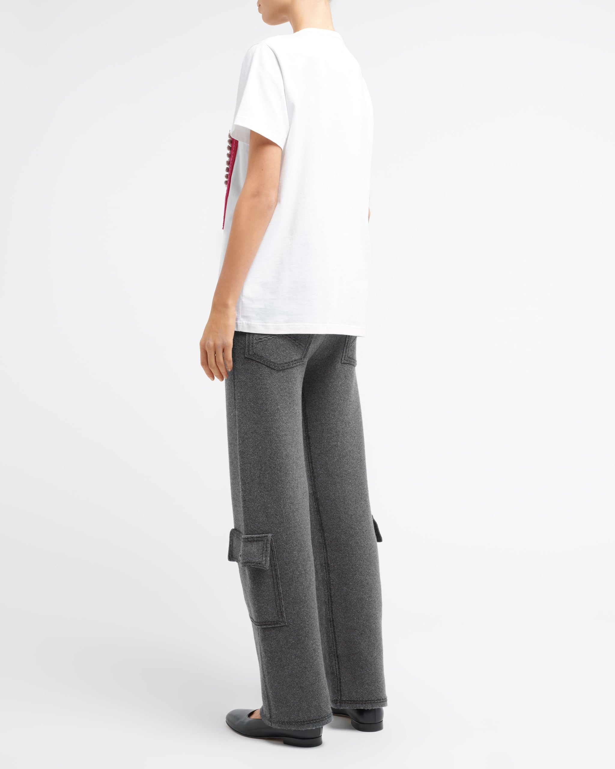 T-shirt with Barrie logo cashmere patch | Barrie - Barrie