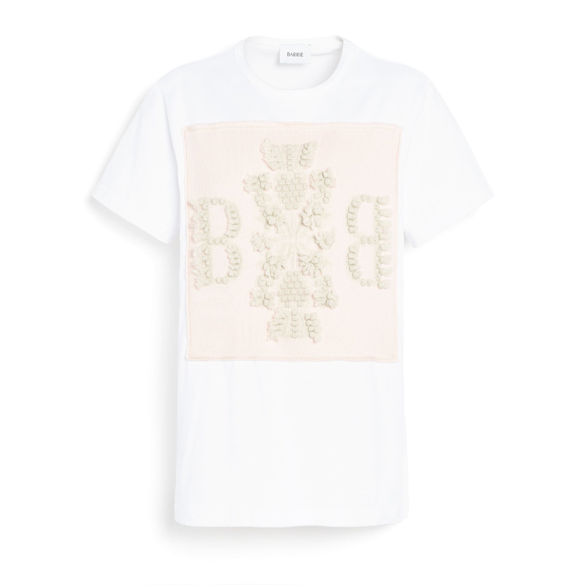 T-Shirt avec patch logo B en cachemire | Barrie - Barrie