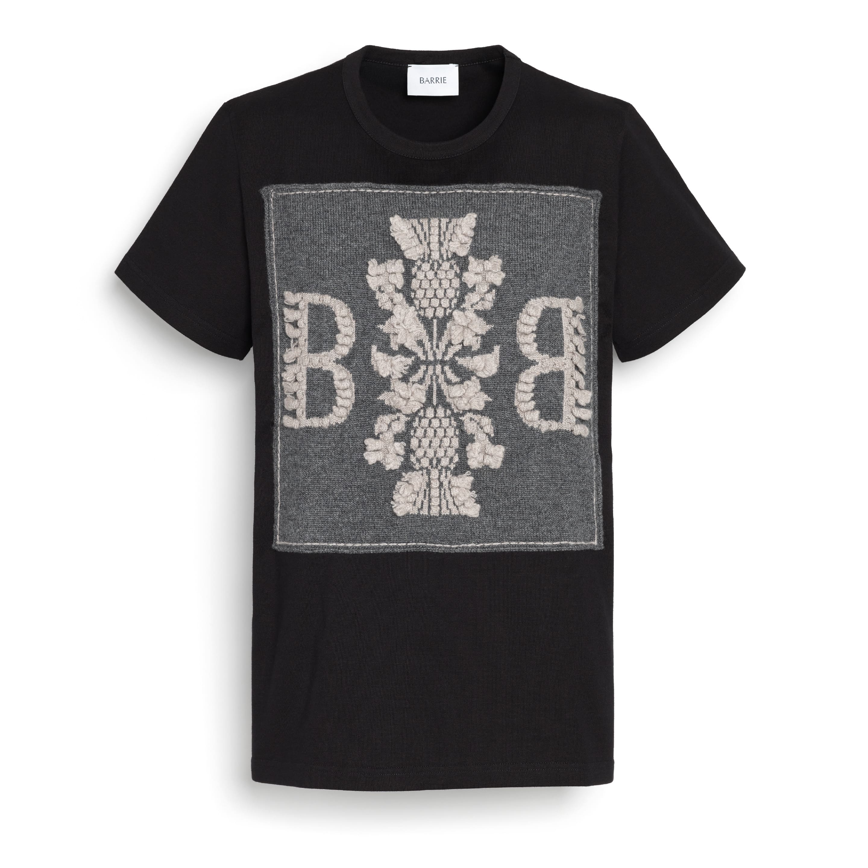 T-Shirt avec patch logo B en cachemire