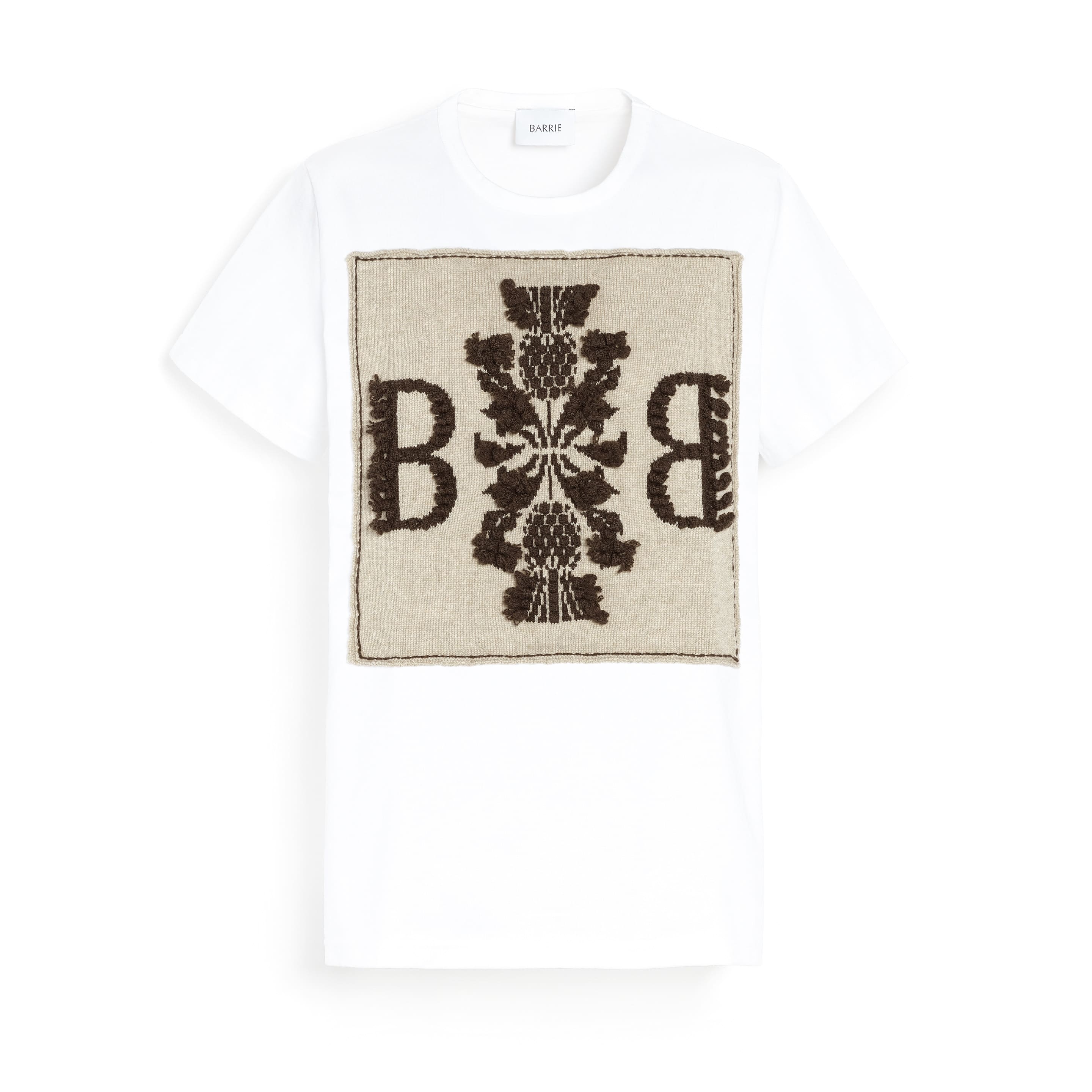 T-shirt with Barrie logo cashmere patch