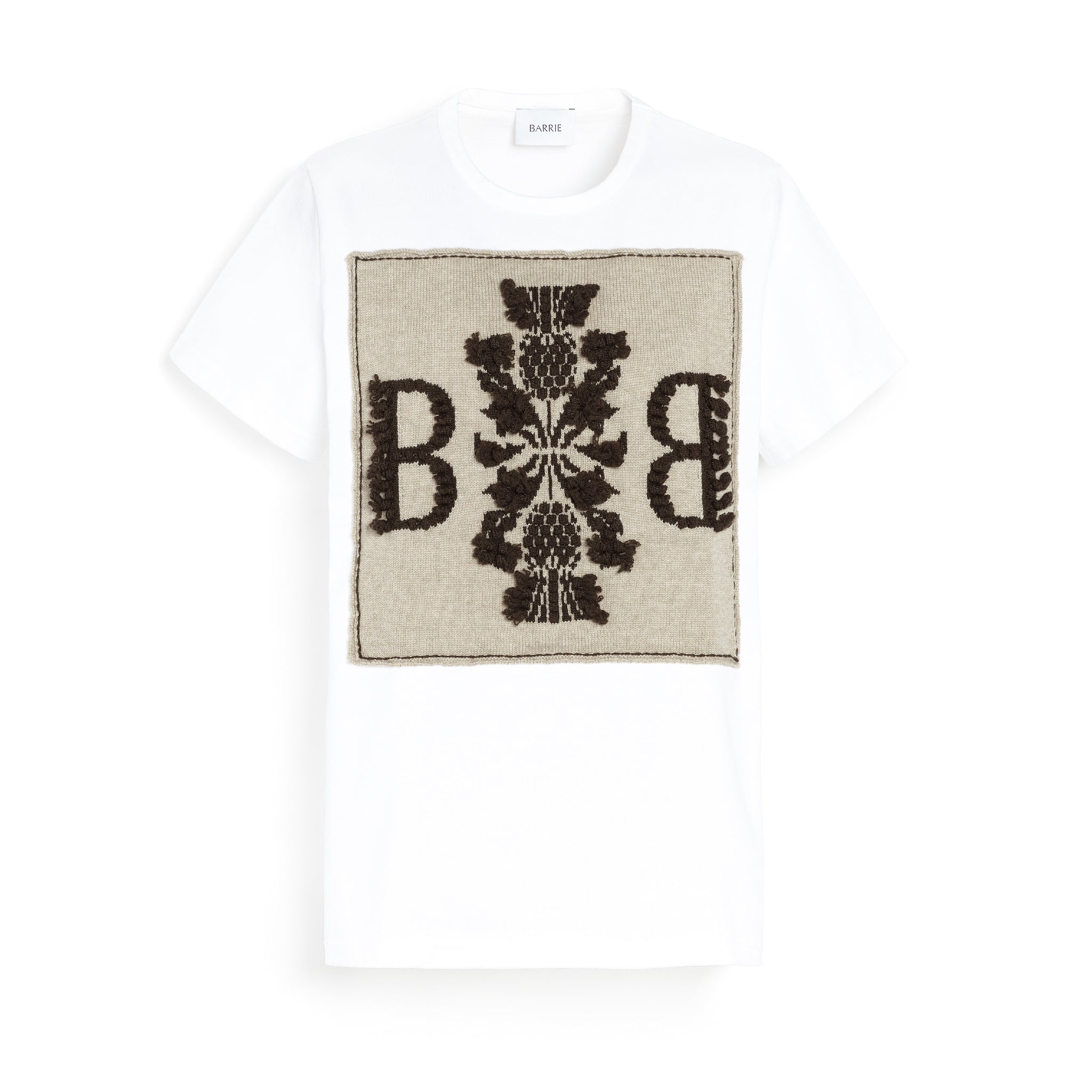 T-shirt with Barrie logo cashmere patch | Barrie - Barrie