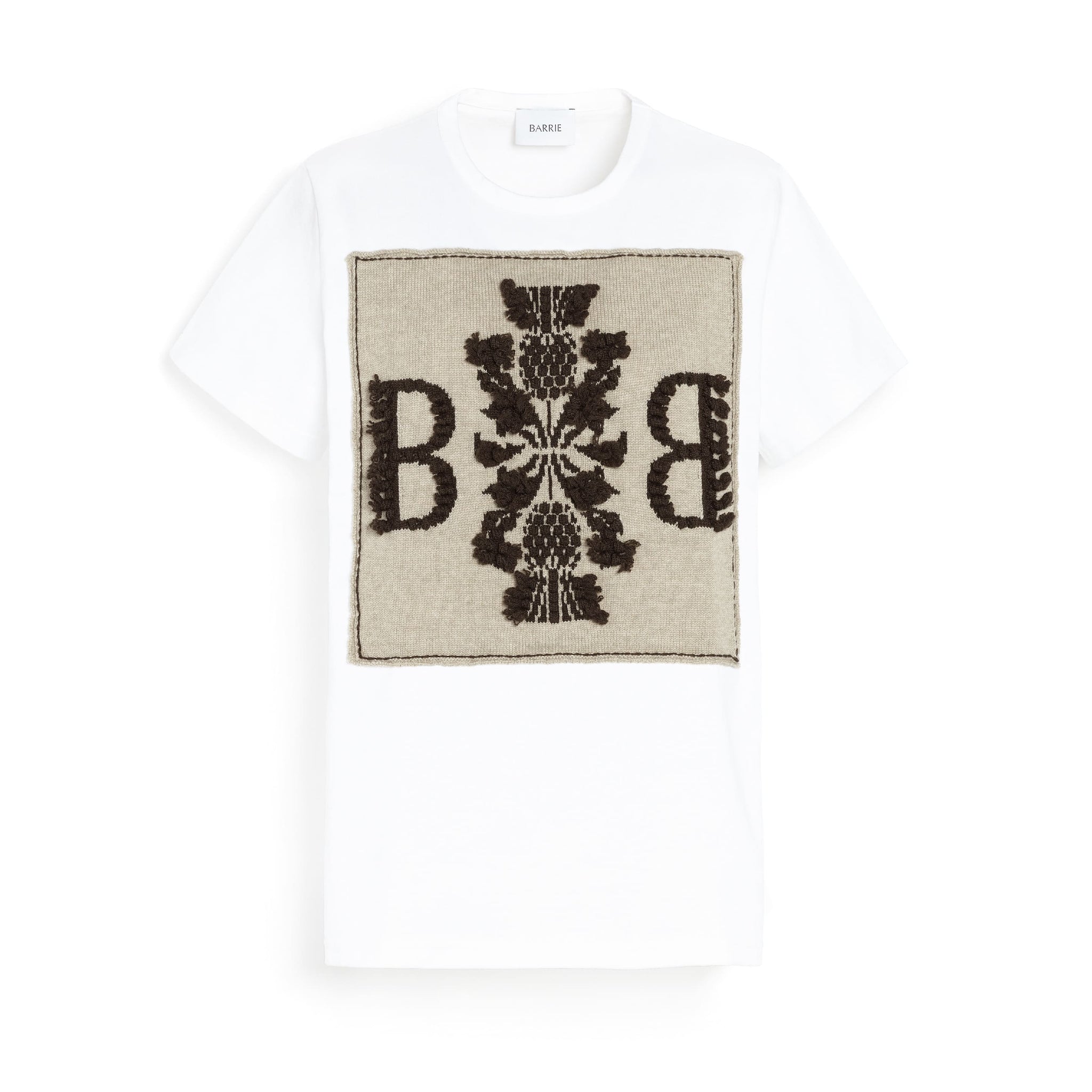 T-shirt with Barrie logo cashmere patch | Barrie - Barrie
