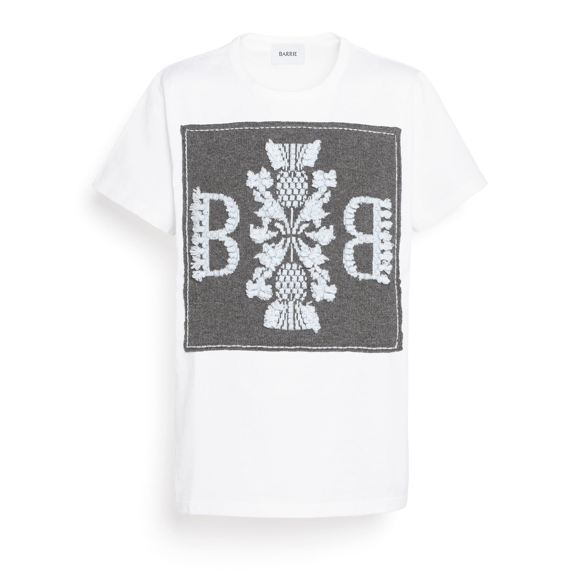 T-shirt with Barrie logo cashmere patch | Barrie - Barrie