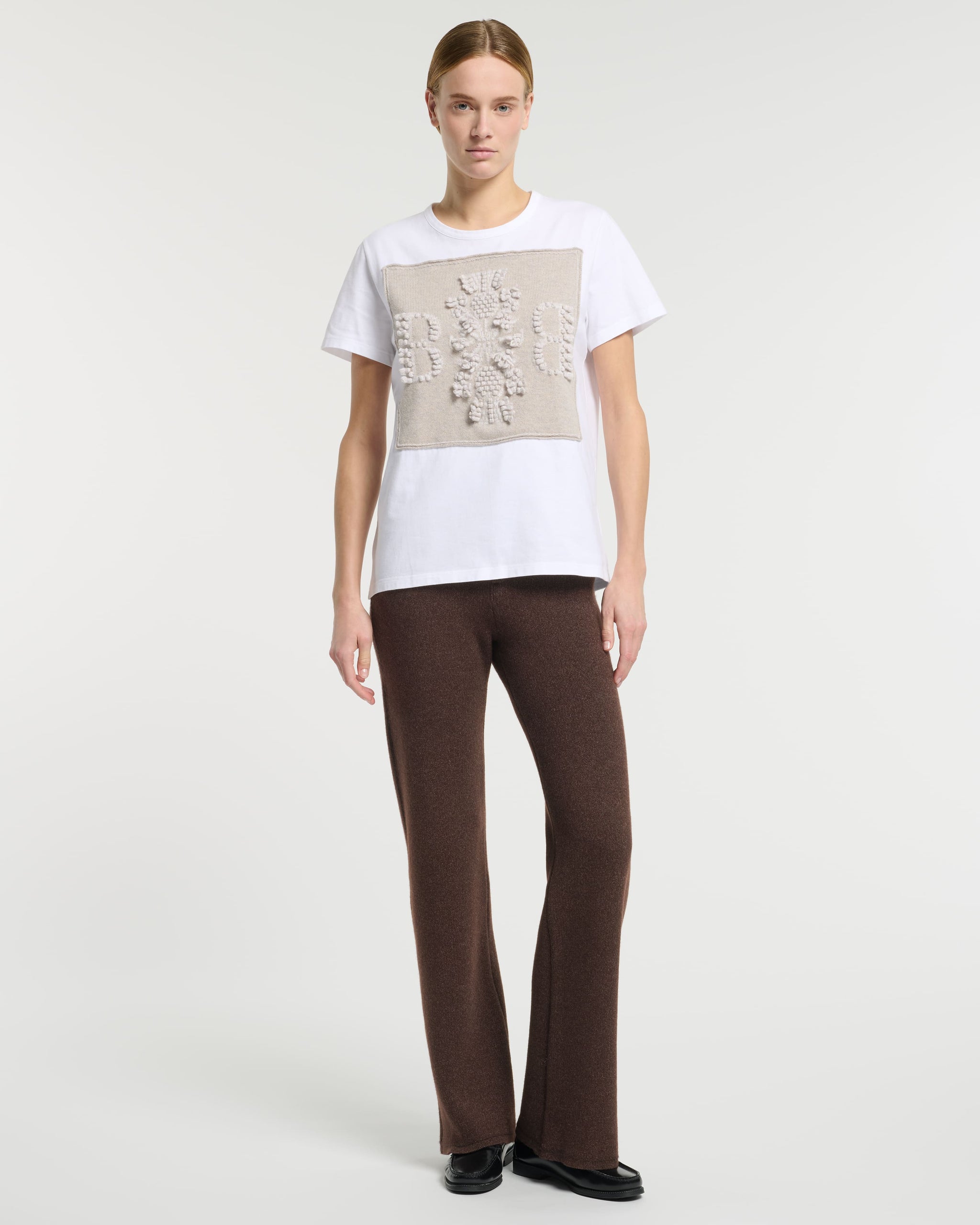 T-shirt with Barrie logo cashmere patch | Barrie - Barrie