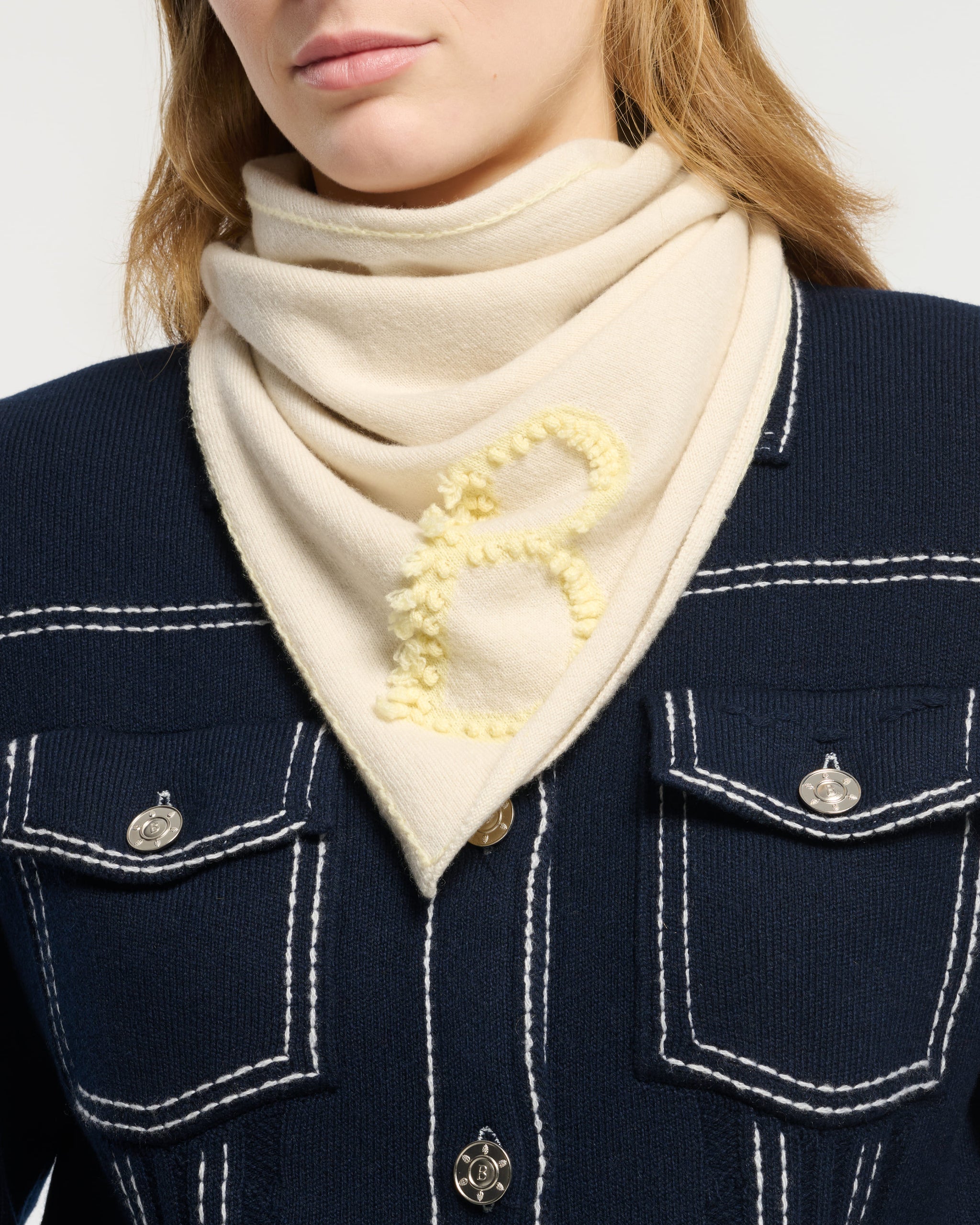 디테일 캐시미어 머플러 - Barrie