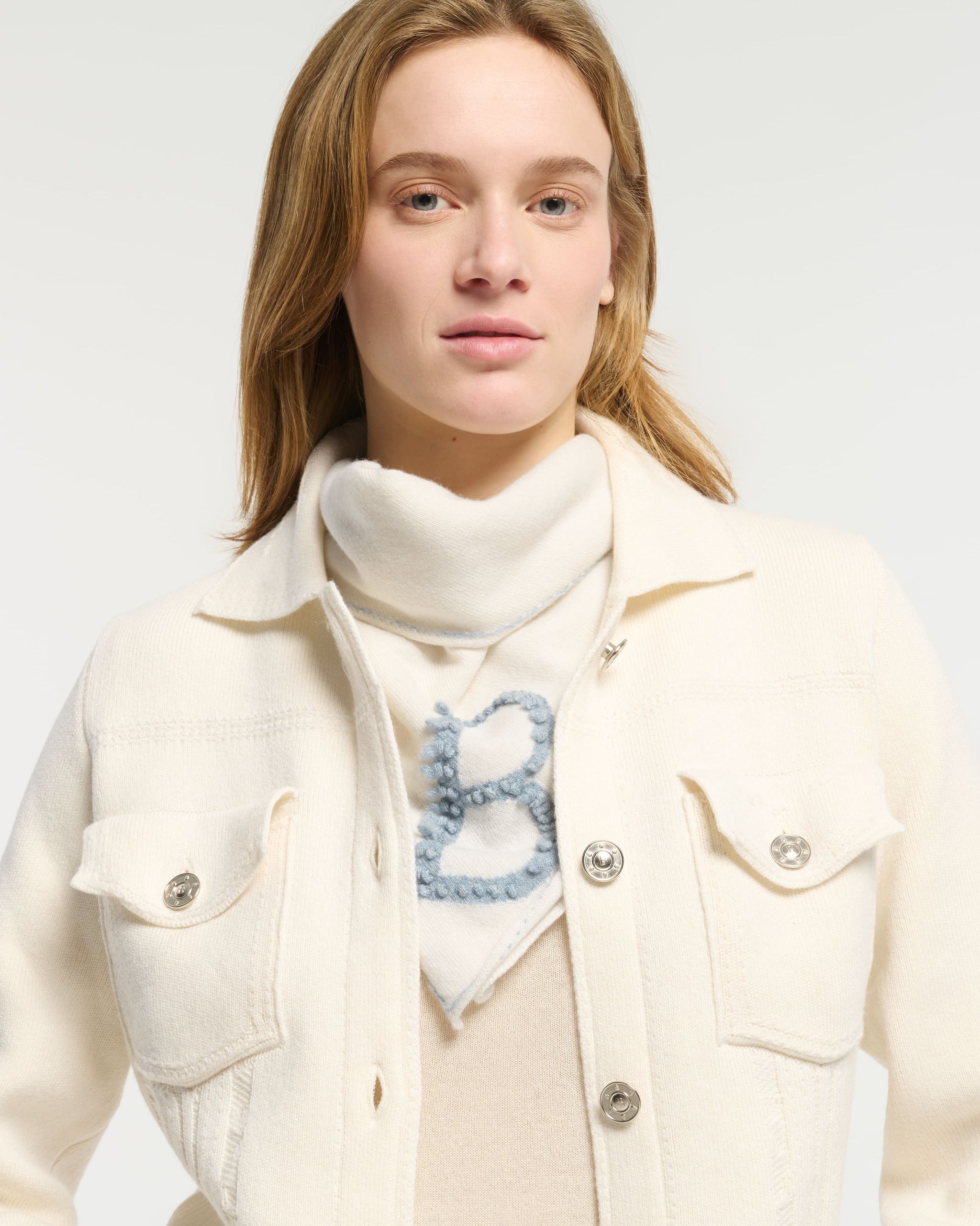 Foulard en cachemire avec détails | Barrie - Barrie