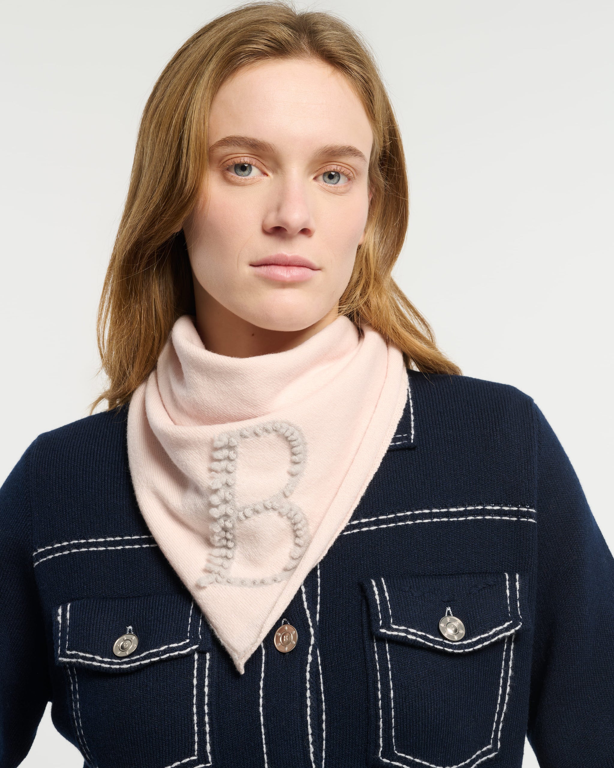 디테일 캐시미어 머플러 | Barrie - Barrie