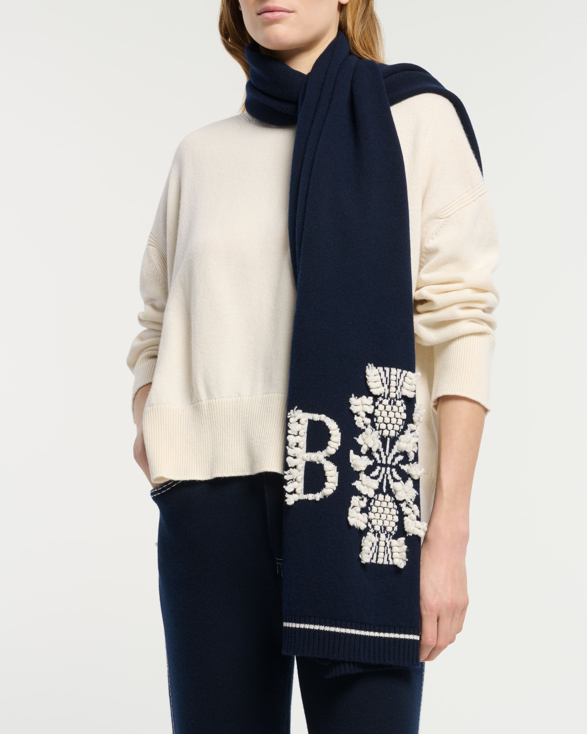 Echarpe en cachemire à logo 3D | Barrie - Barrie