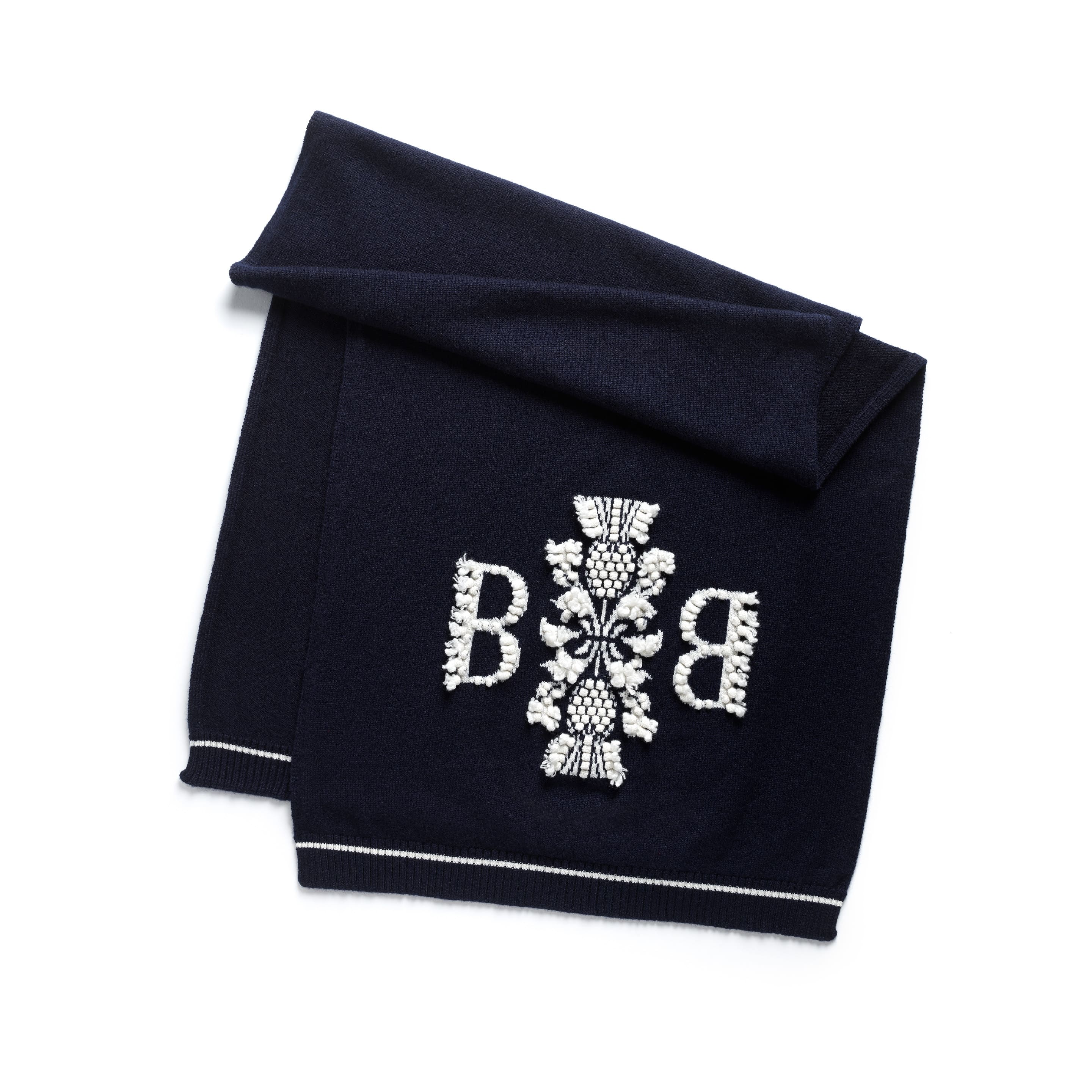 Echarpe en cachemire à logo 3D