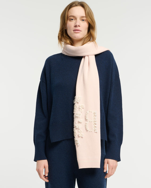 Cashmere scarf with 3D logo | Barrie - Barrie