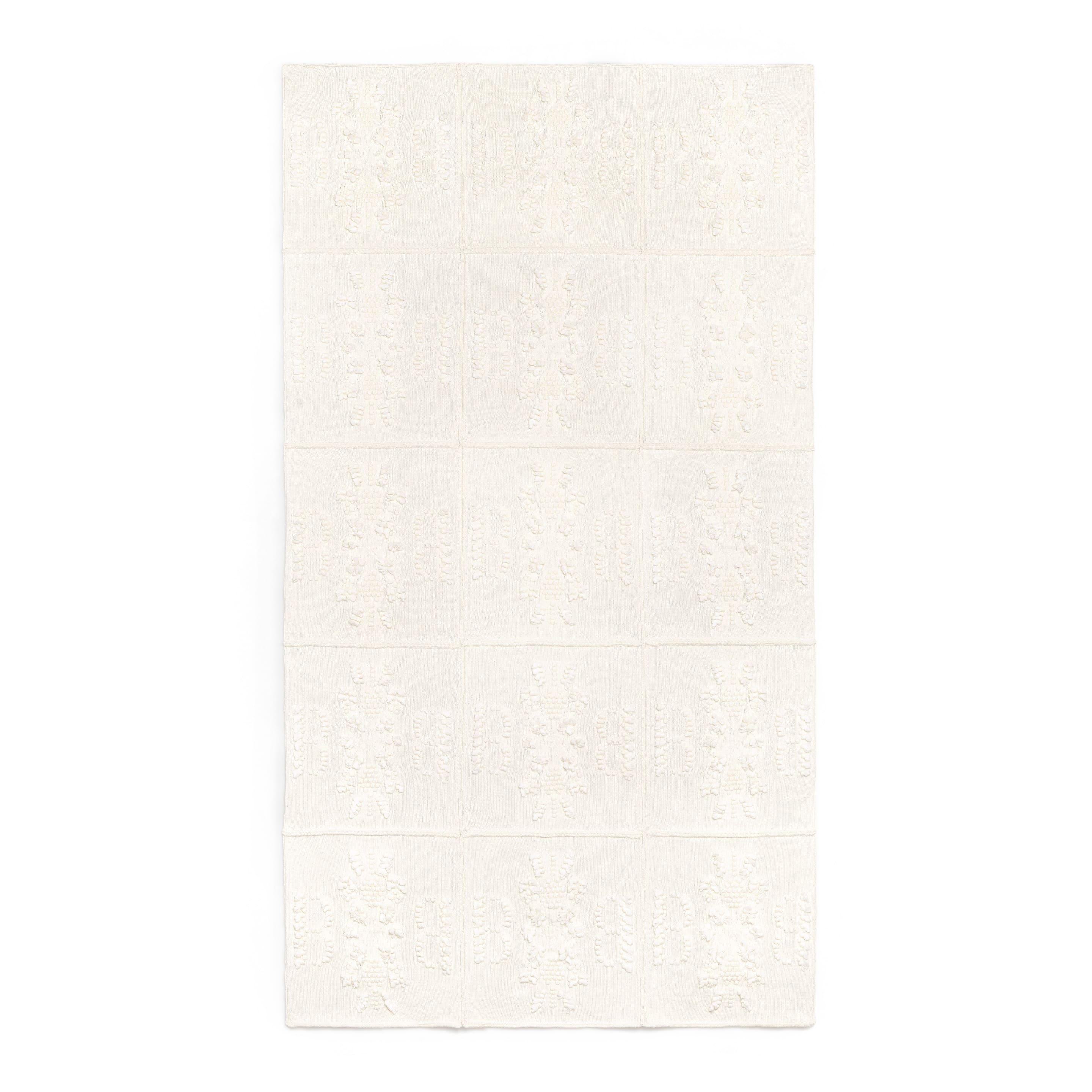 Couverture patchwork logo B en cachemire