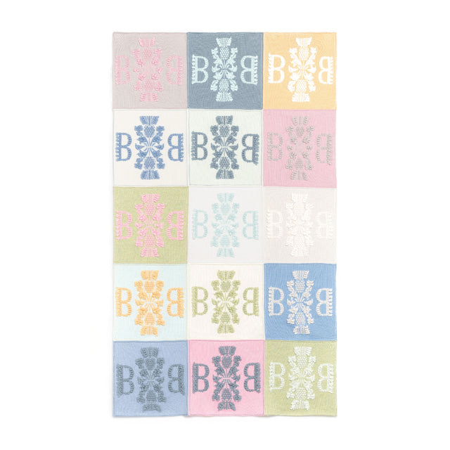 Couverture patchwork logo B en cachemire | Barrie - Barrie