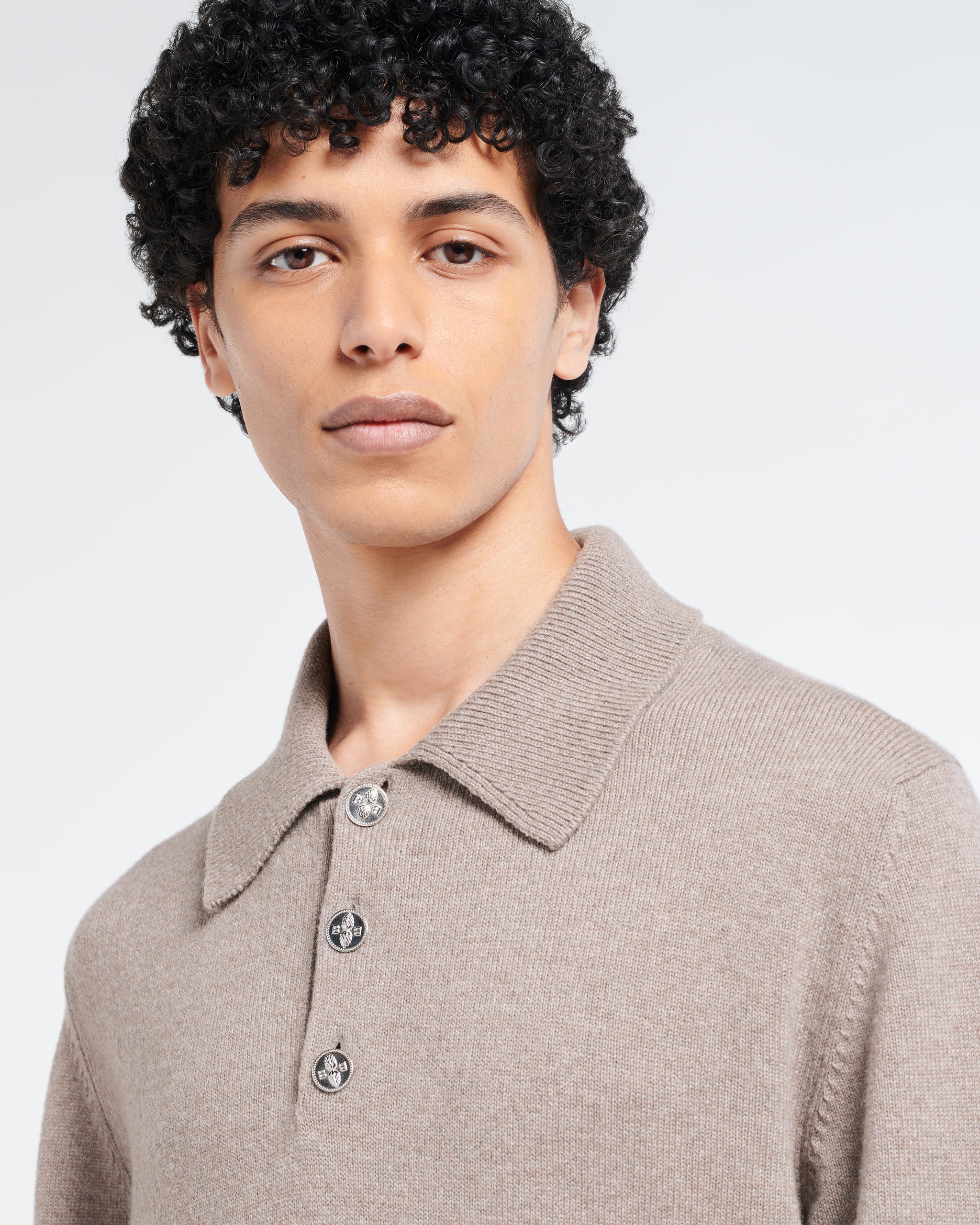 Pull B Label à col polo en cachemire | Barrie - Barrie