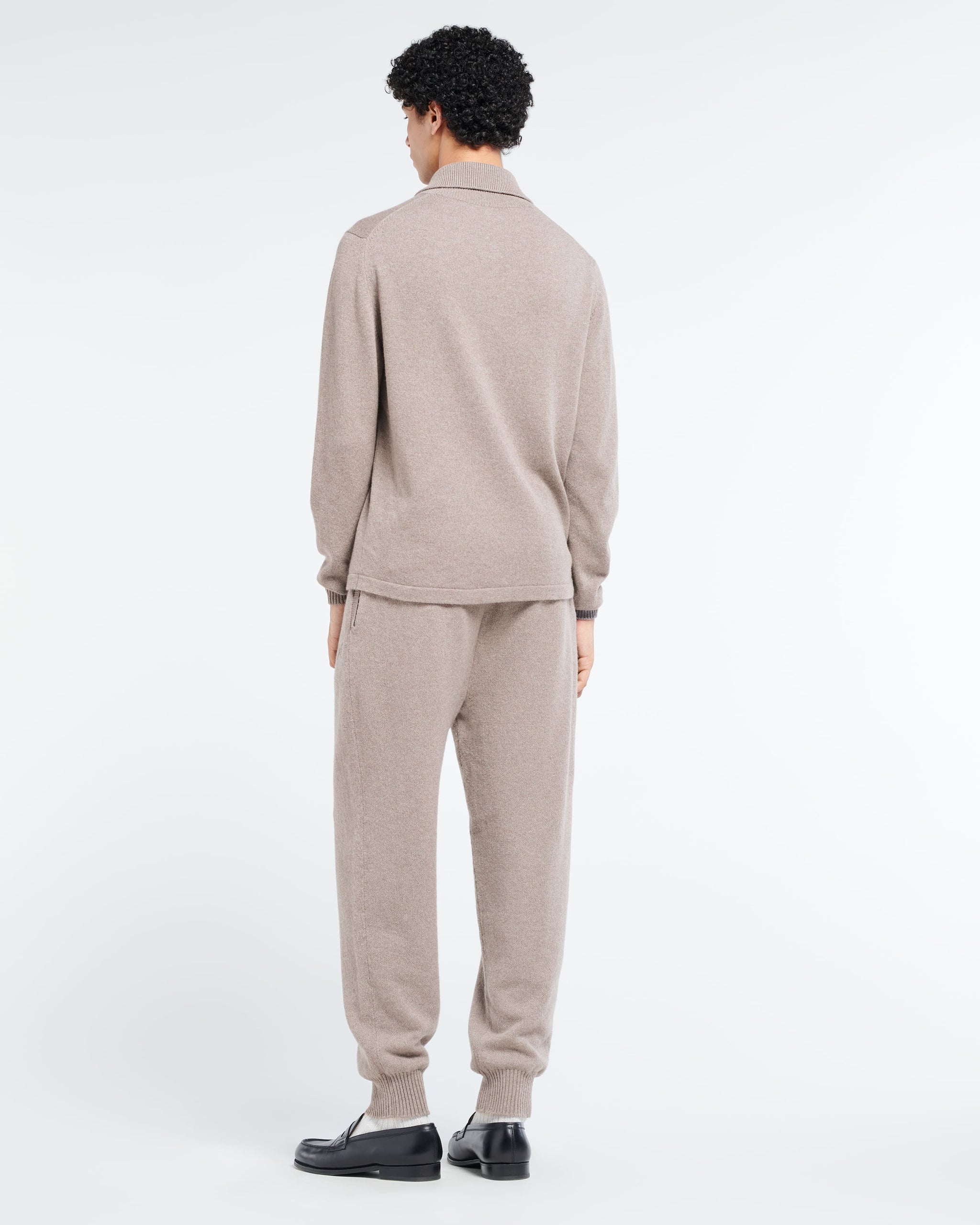 B Label polo-collar sweater in cashmere | Barrie - Barrie