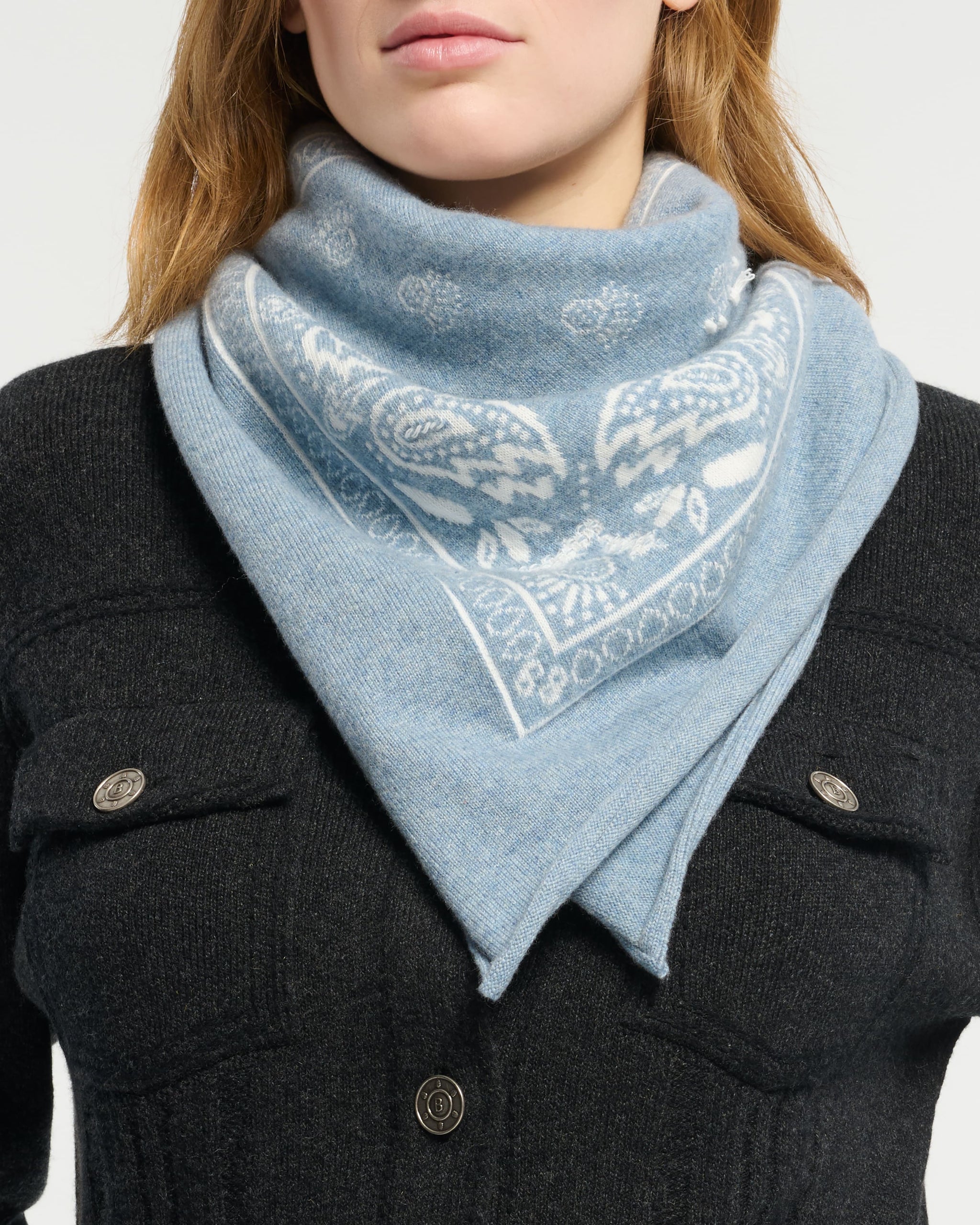 Bandana in cashmere and cotton - Barrie