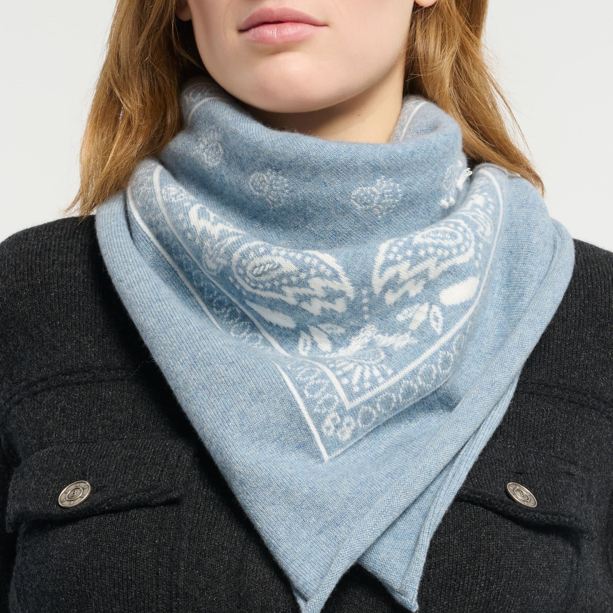 Bandana in cashmere and cotton | Barrie - Barrie
