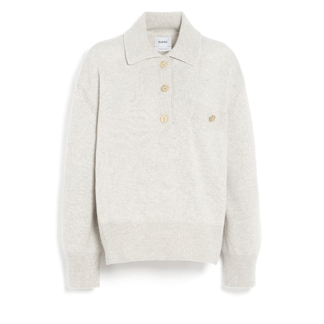 Cashmere polo collar jumper | Barrie - Barrie
