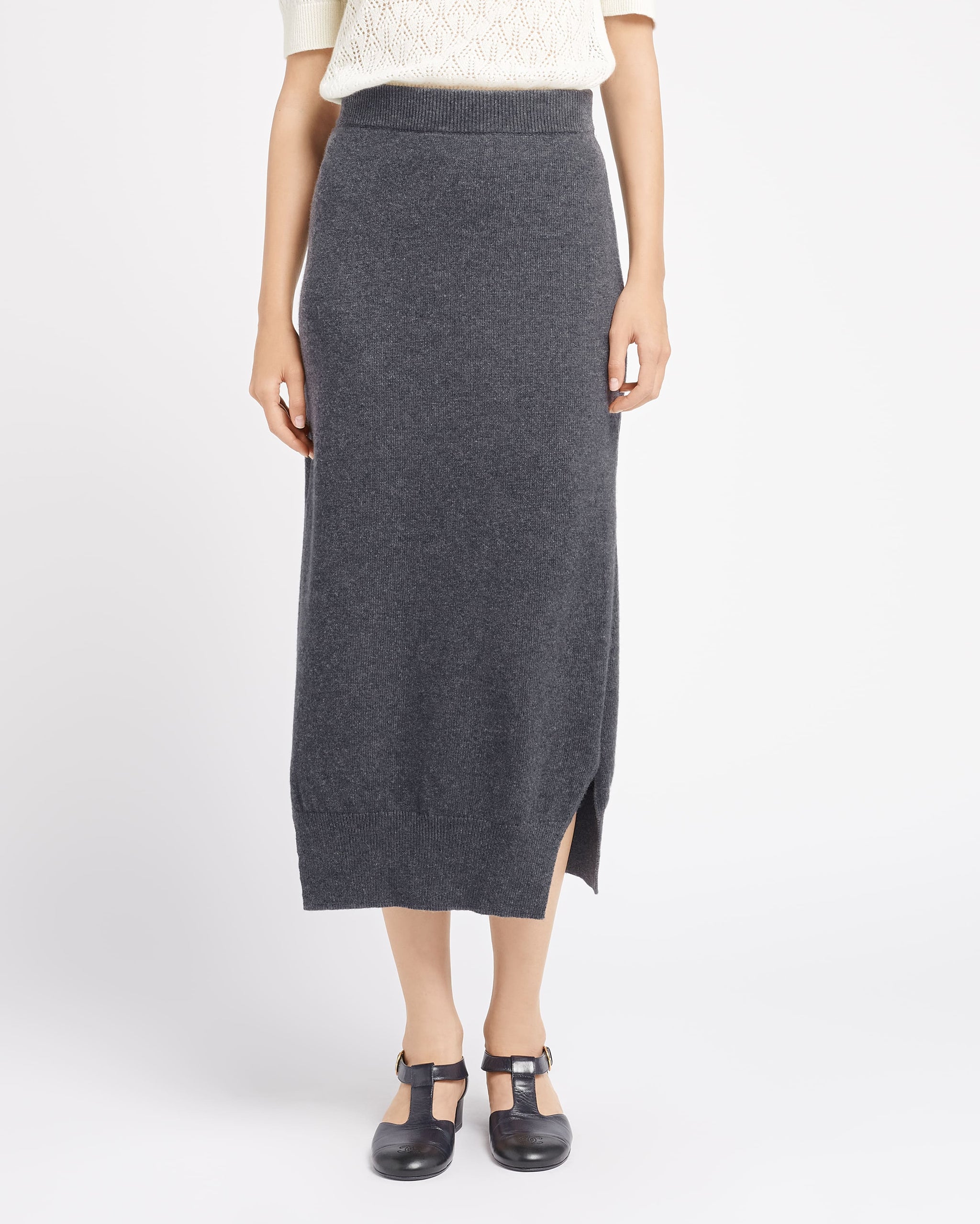Jupe mi-longue en cachemire | Barrie - Barrie