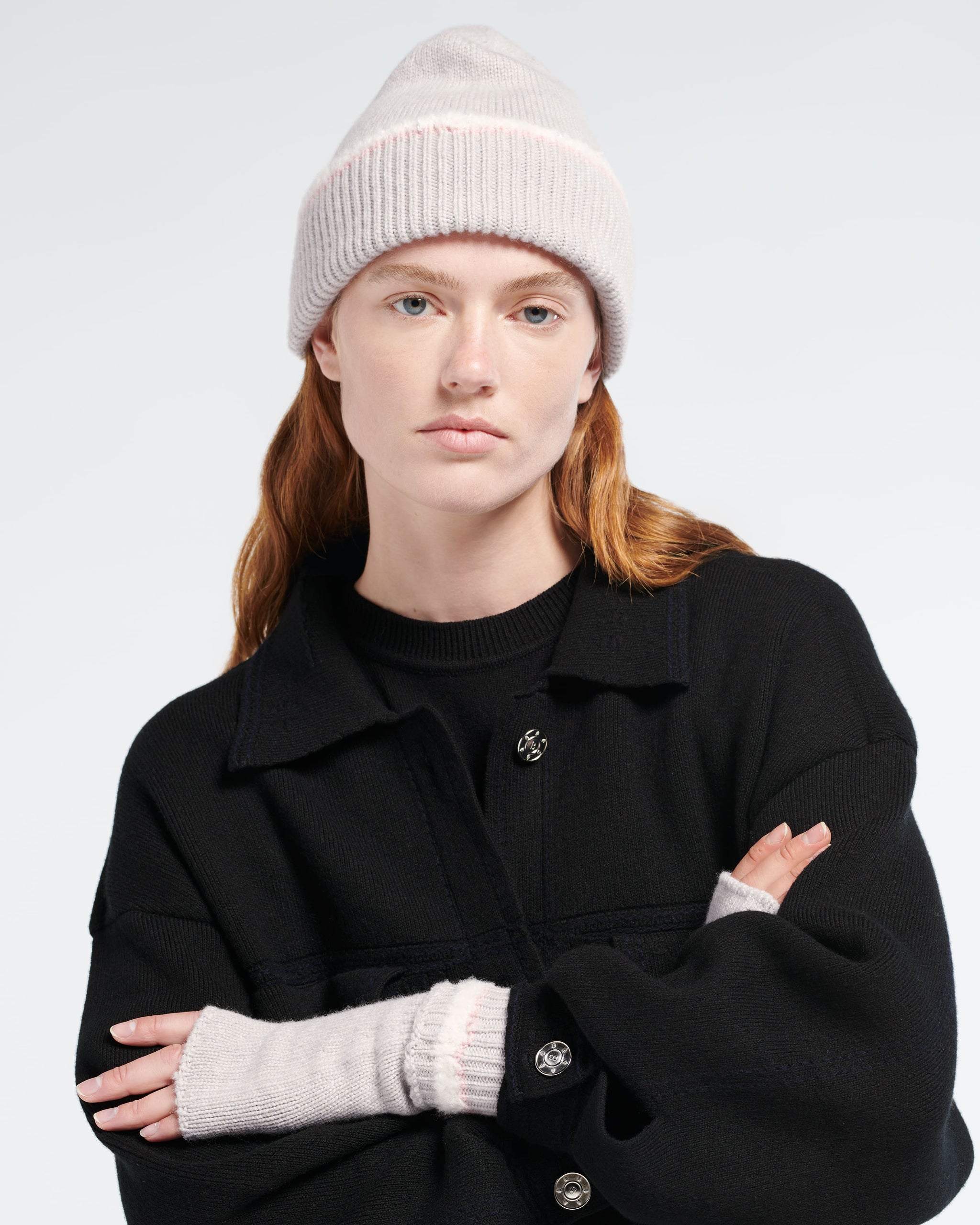 Shearling-effect cashmere beanie | Barrie - Barrie