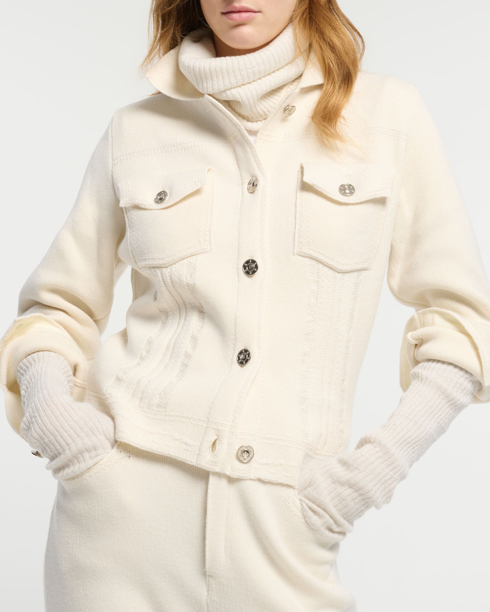 Long cashmere fingerless gloves | Barrie - Barrie