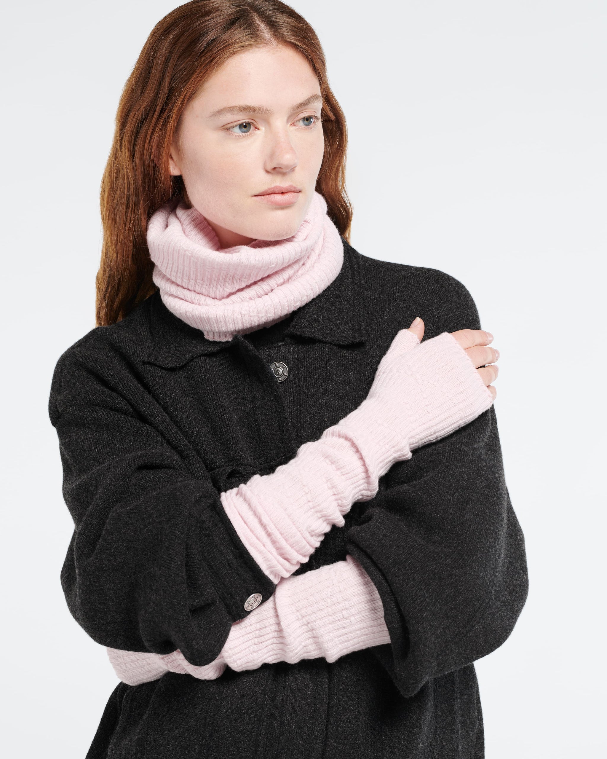 Long cashmere fingerless gloves | Barrie - Barrie