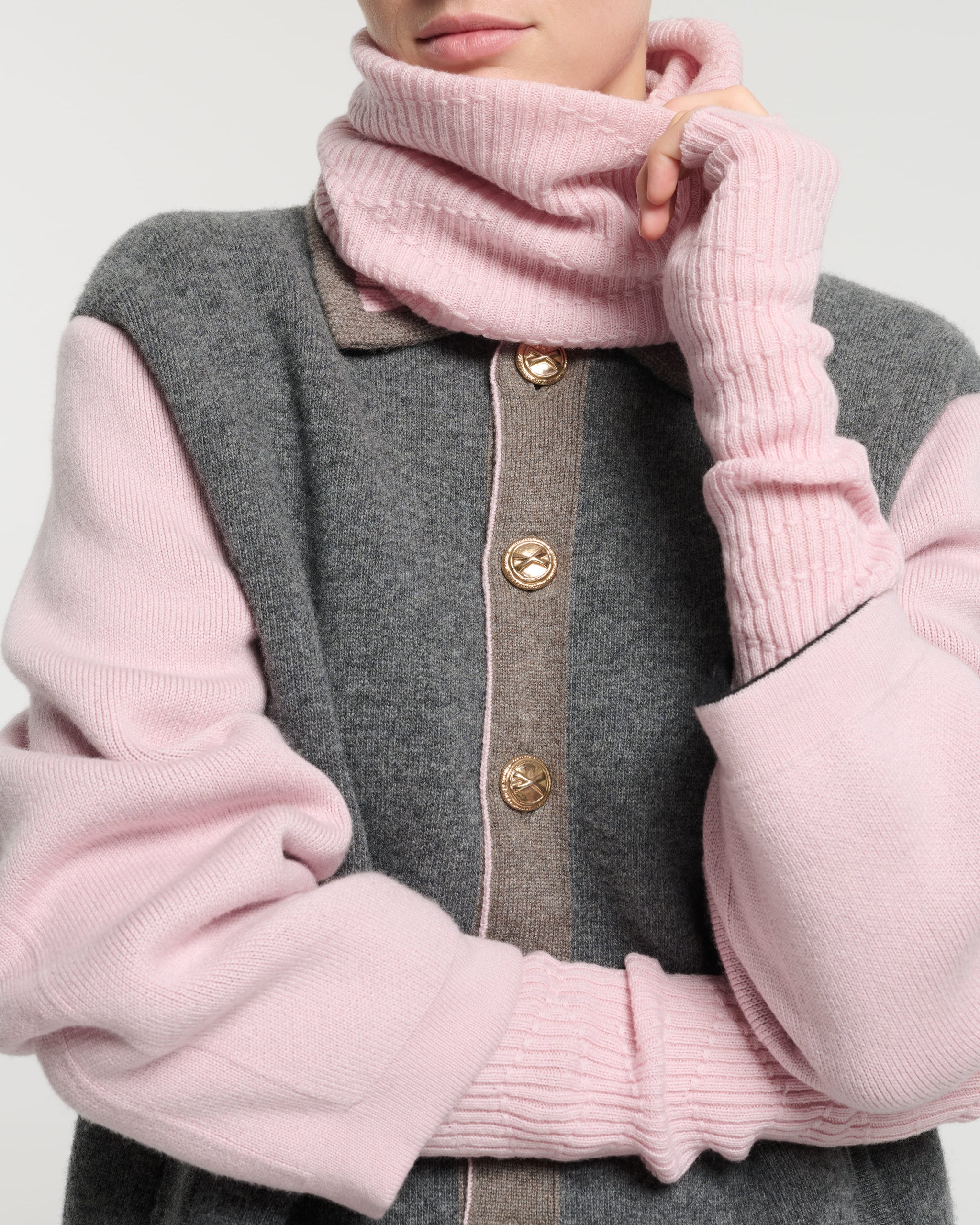 Long cashmere fingerless gloves | Barrie - Barrie