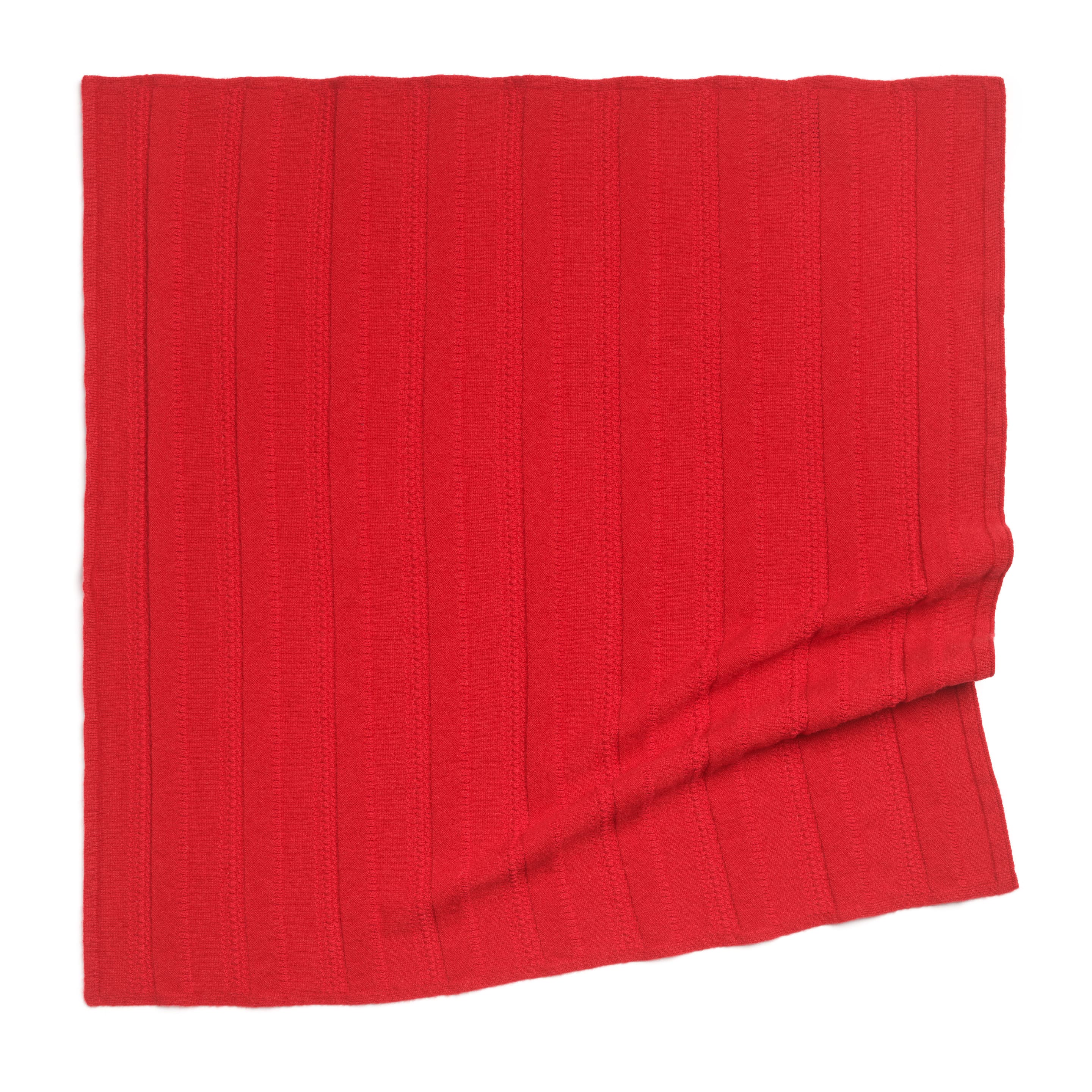 Foulard à rayures ton sur ton en cachemire et coton