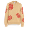 barrie Pull col rond en cachemire à motif roses