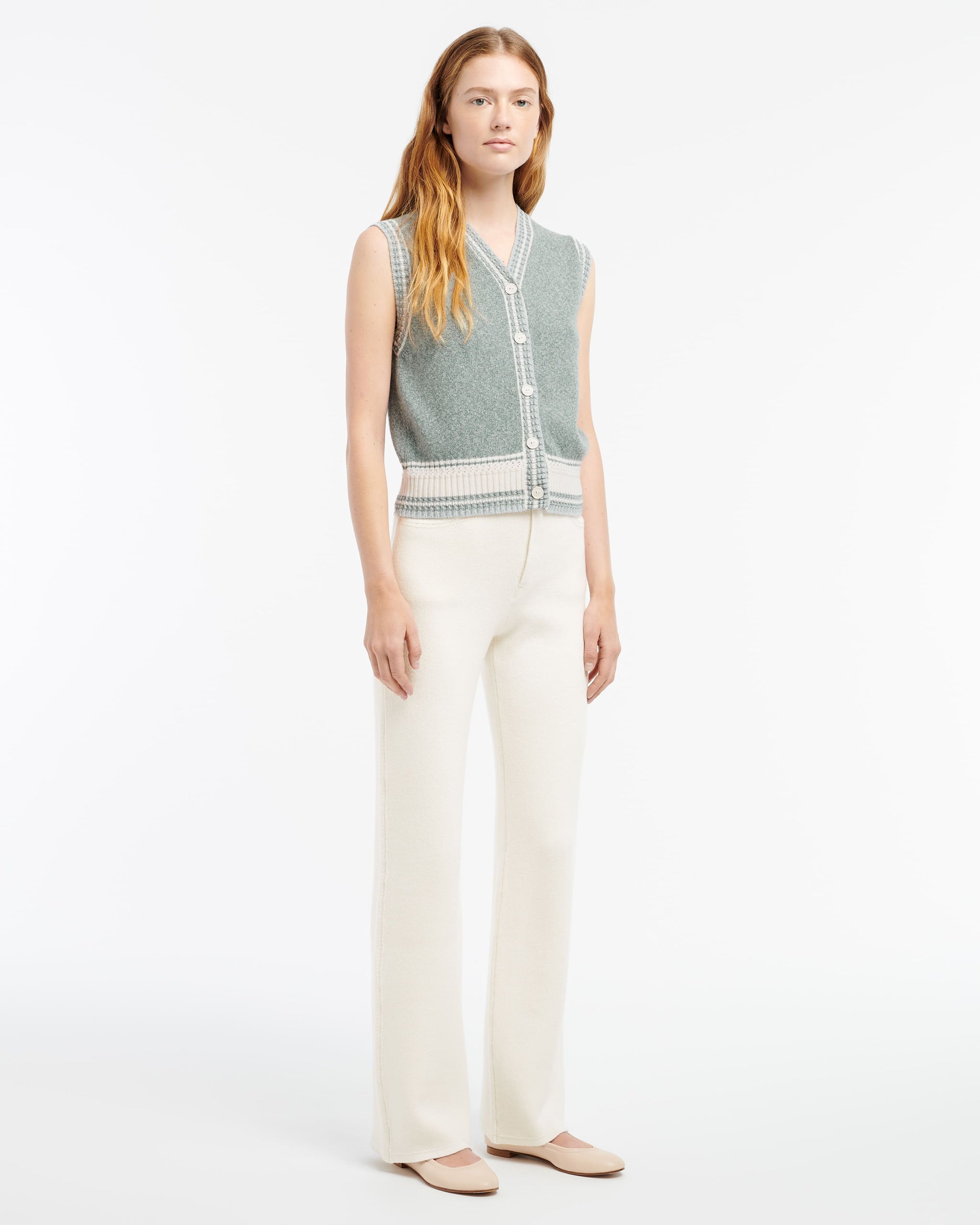 캐시미어 슬리브리스 시네 가디건 | Barrie - Barrie