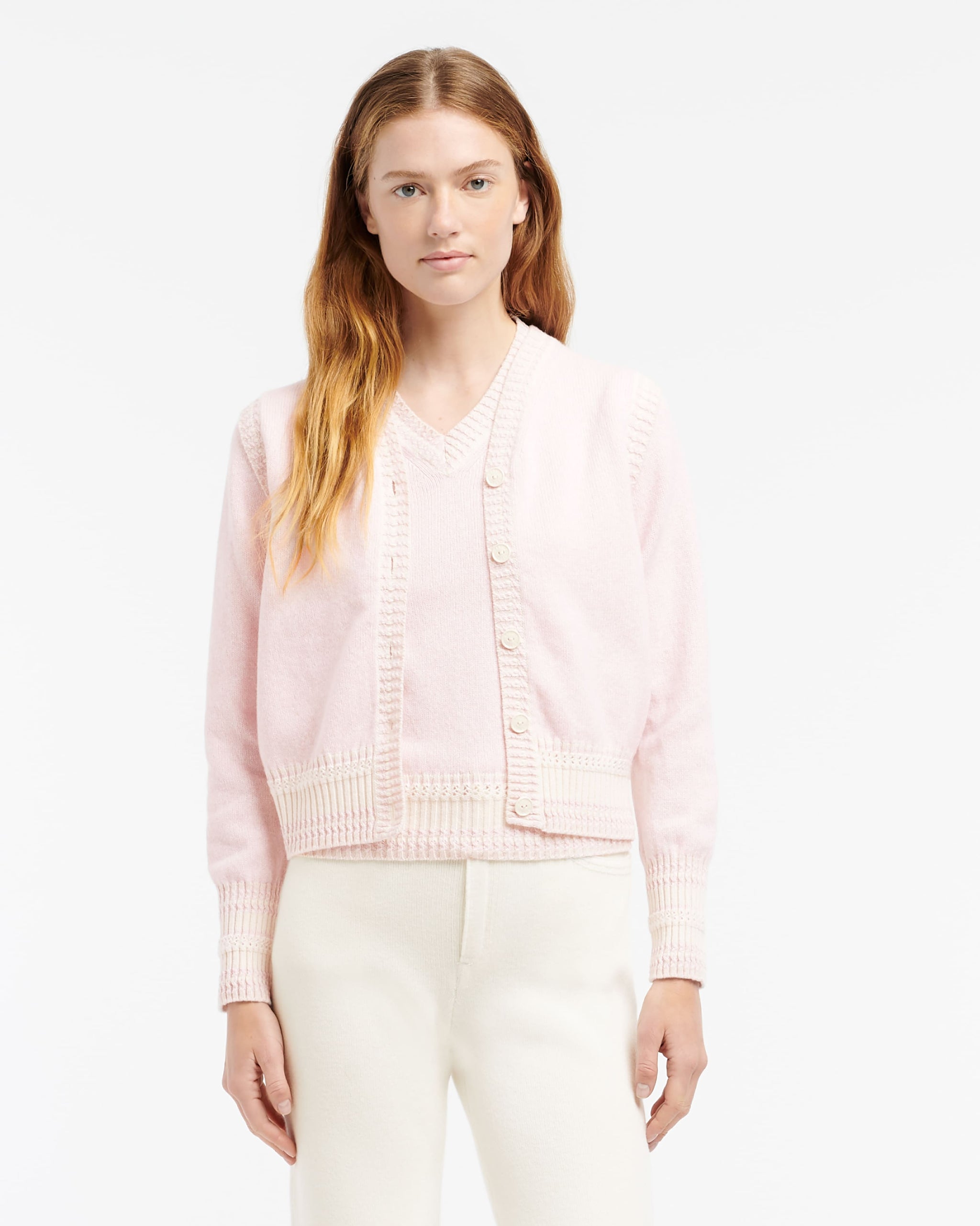 캐시미어 슬리브리스 시네 가디건 | Barrie - Barrie