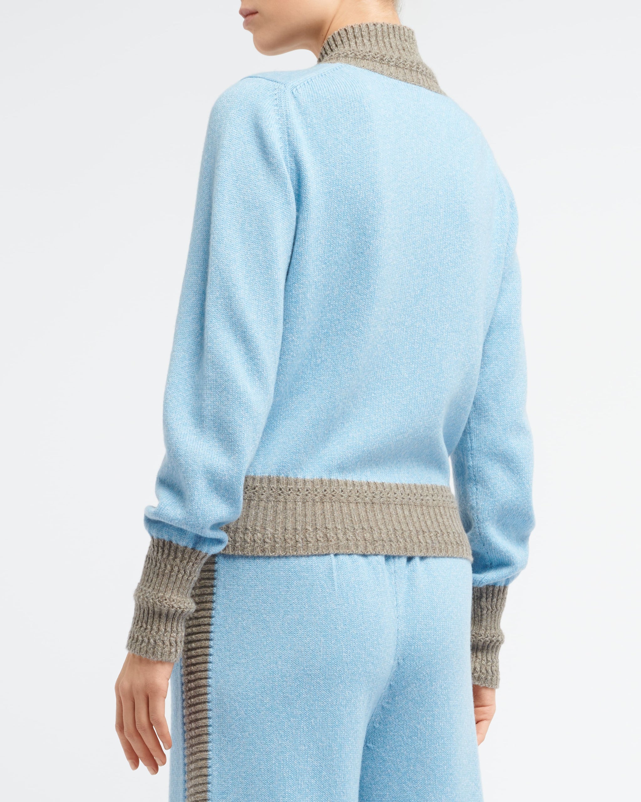 Cardigan zippé en cachemire chiné | Barrie - Barrie