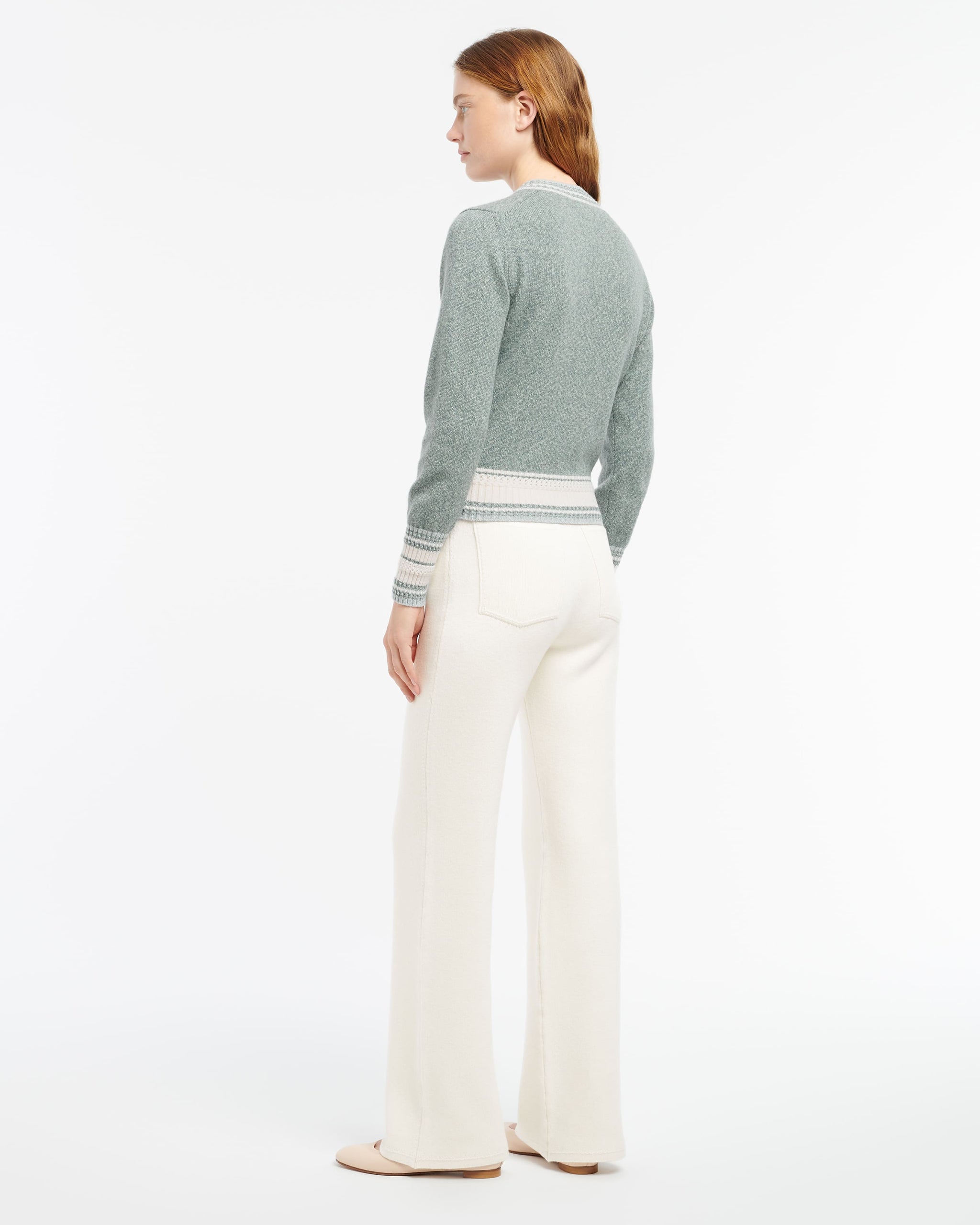 Pull chiné col V en cachemire | Barrie - Barrie