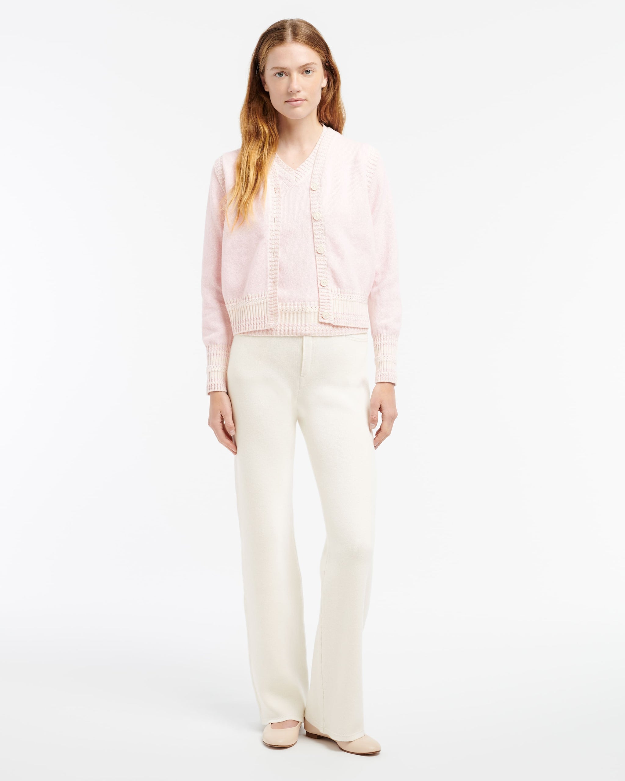 캐시미어 브이넥 시네 니트웨어 | Barrie - Barrie