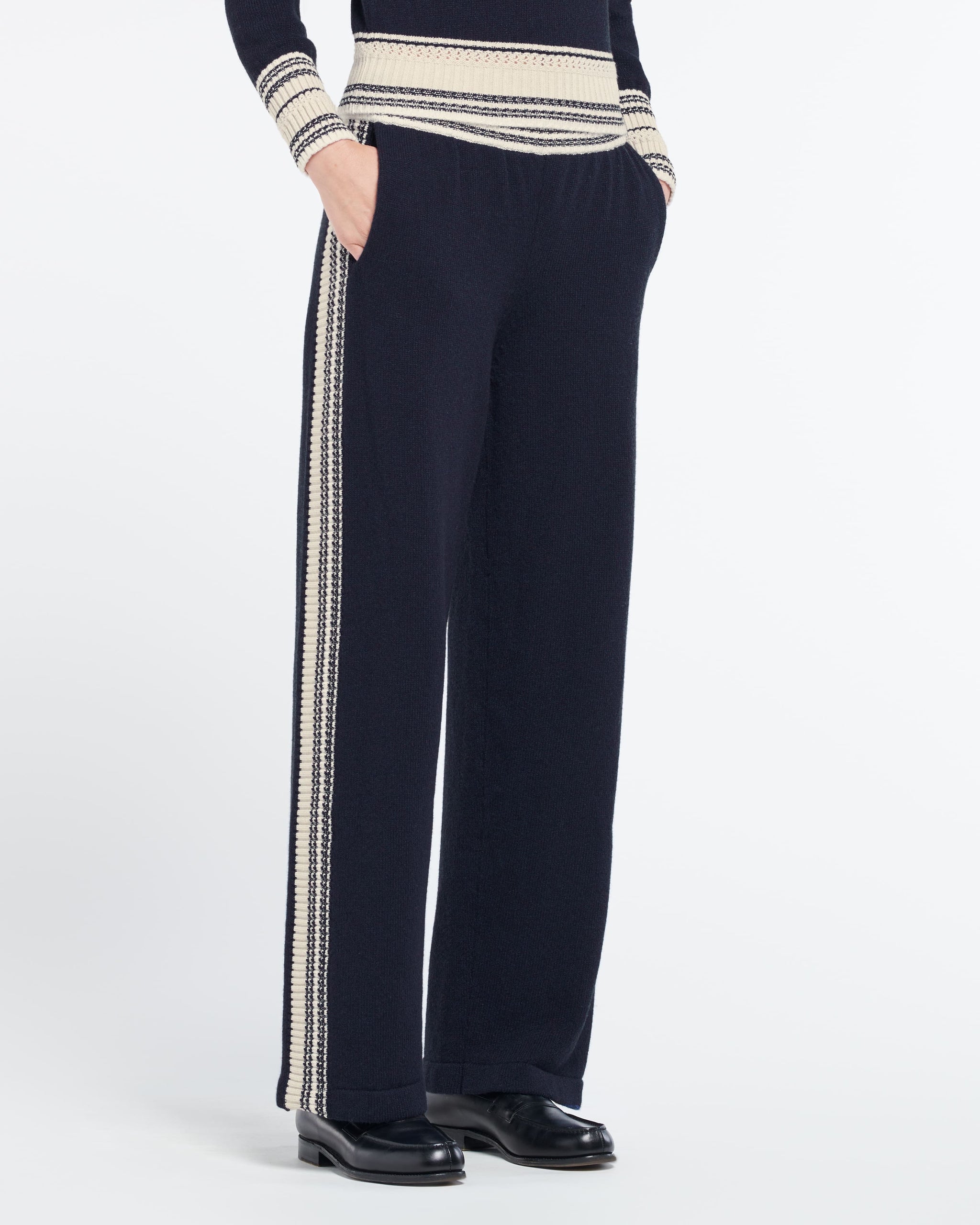 Pantalon chiné en cachemire | Barrie - Barrie