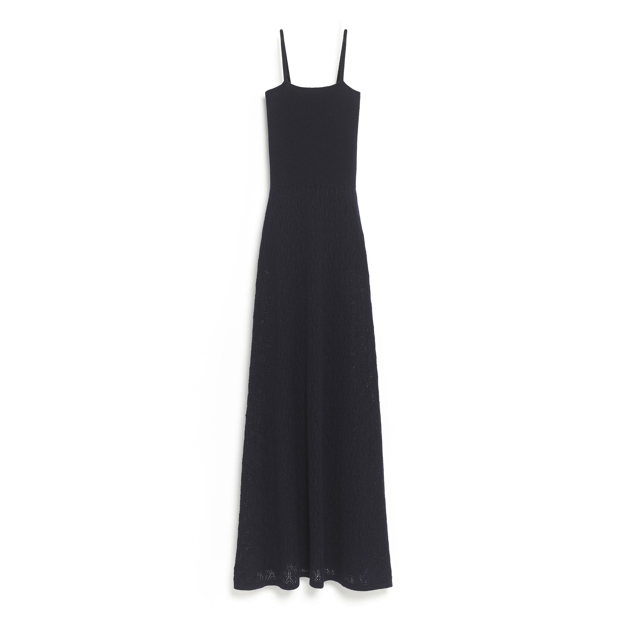 Long dress with straps in cashmere lace | Barrie - Barrie