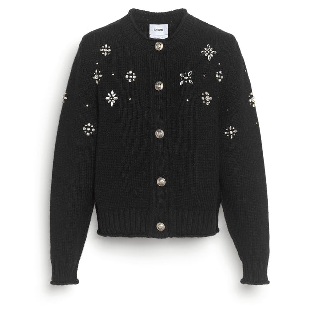 Cardigan épais en cachemire avec détail bijoux | Barrie - Barrie