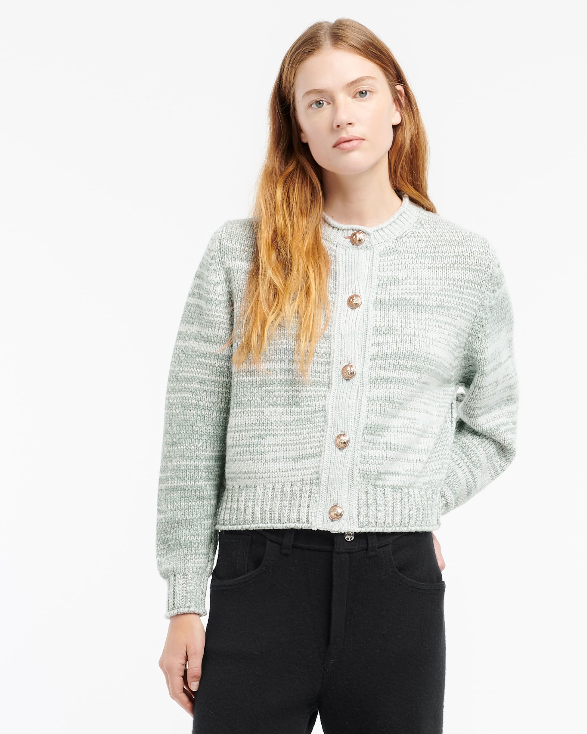 Cardigan épais en cachemire à boutons dorés | Barrie - Barrie