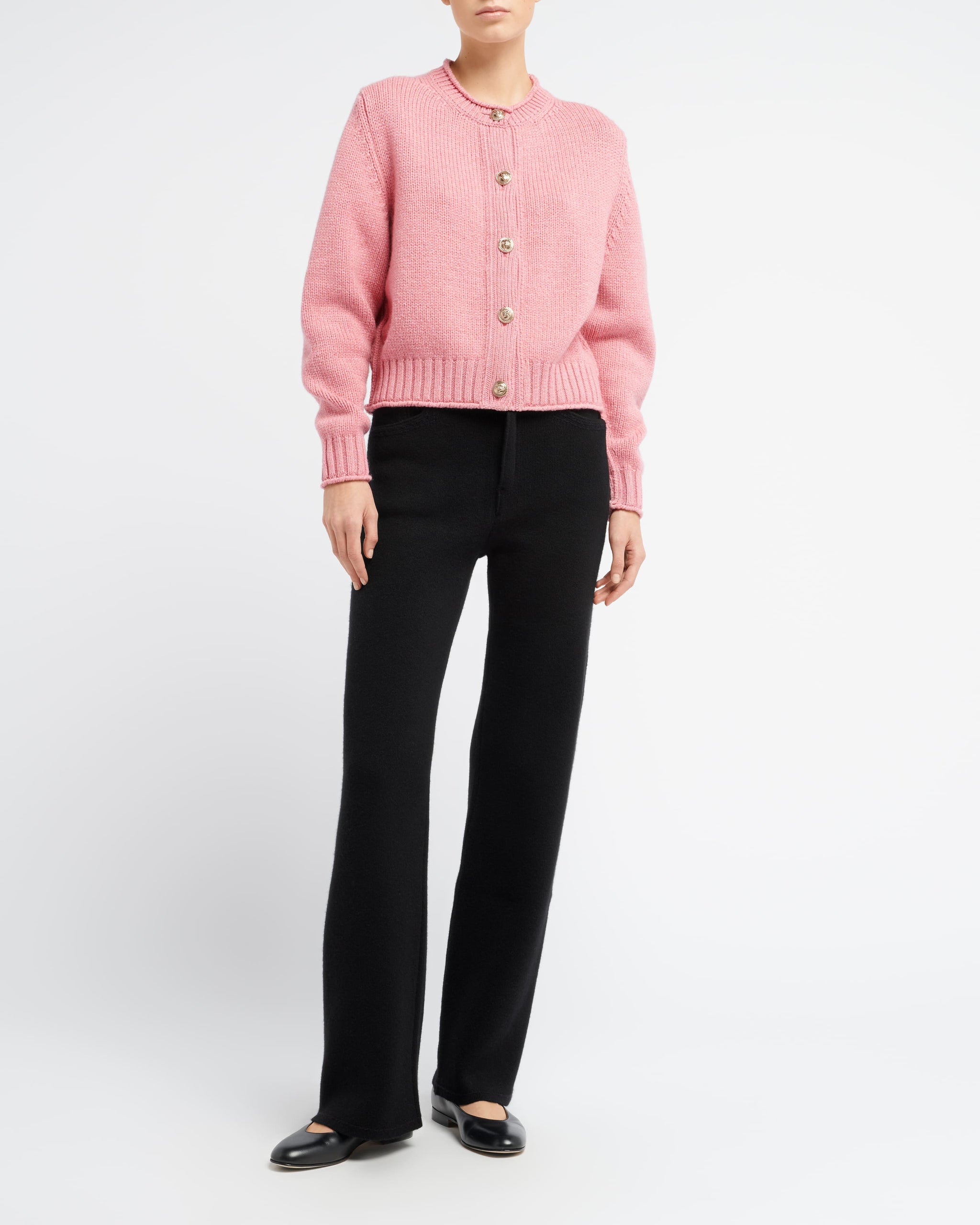 Cardigan épais en cachemire à boutons dorés | Barrie - Barrie