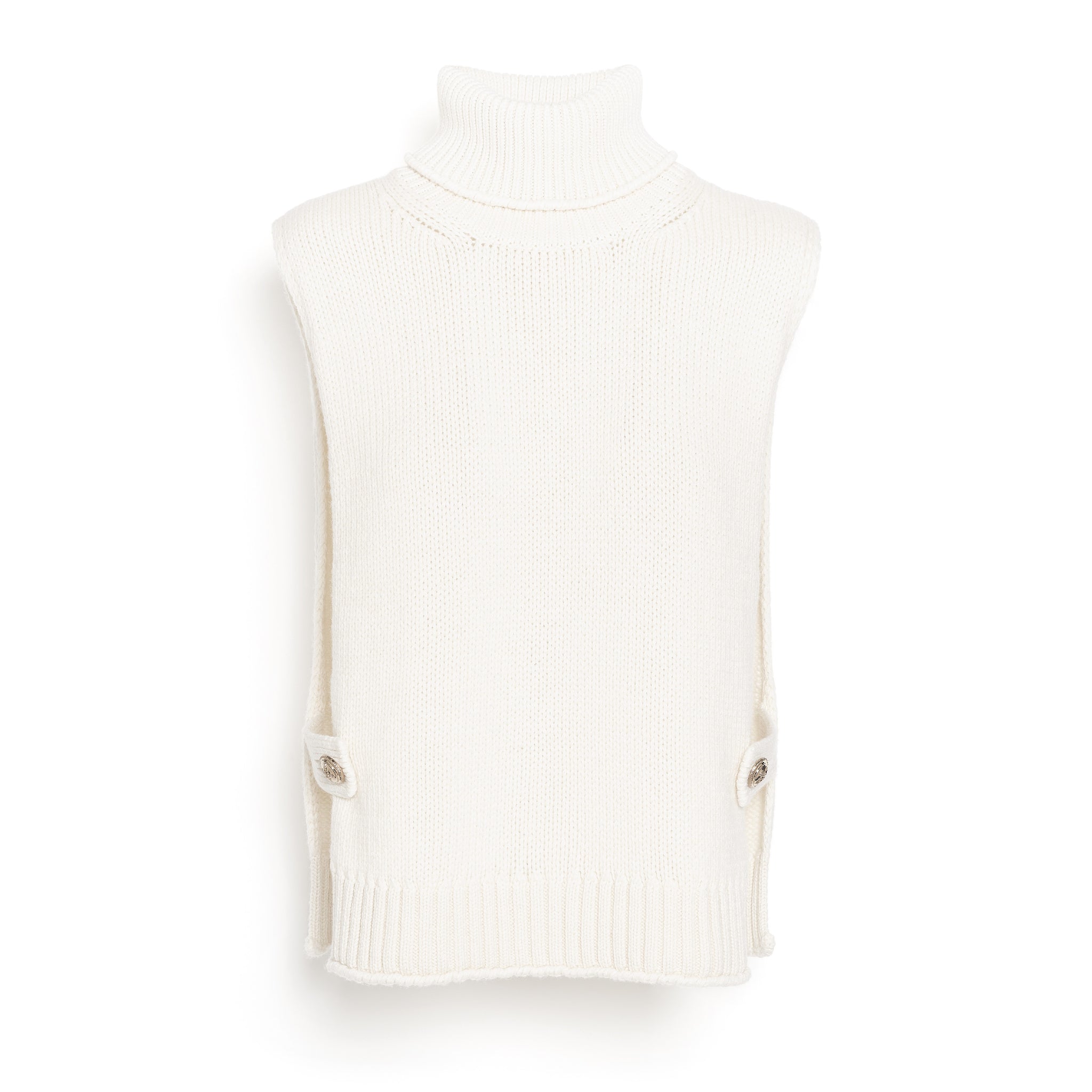 Cashmere plastron with gold buttons  | Barrie - Barrie