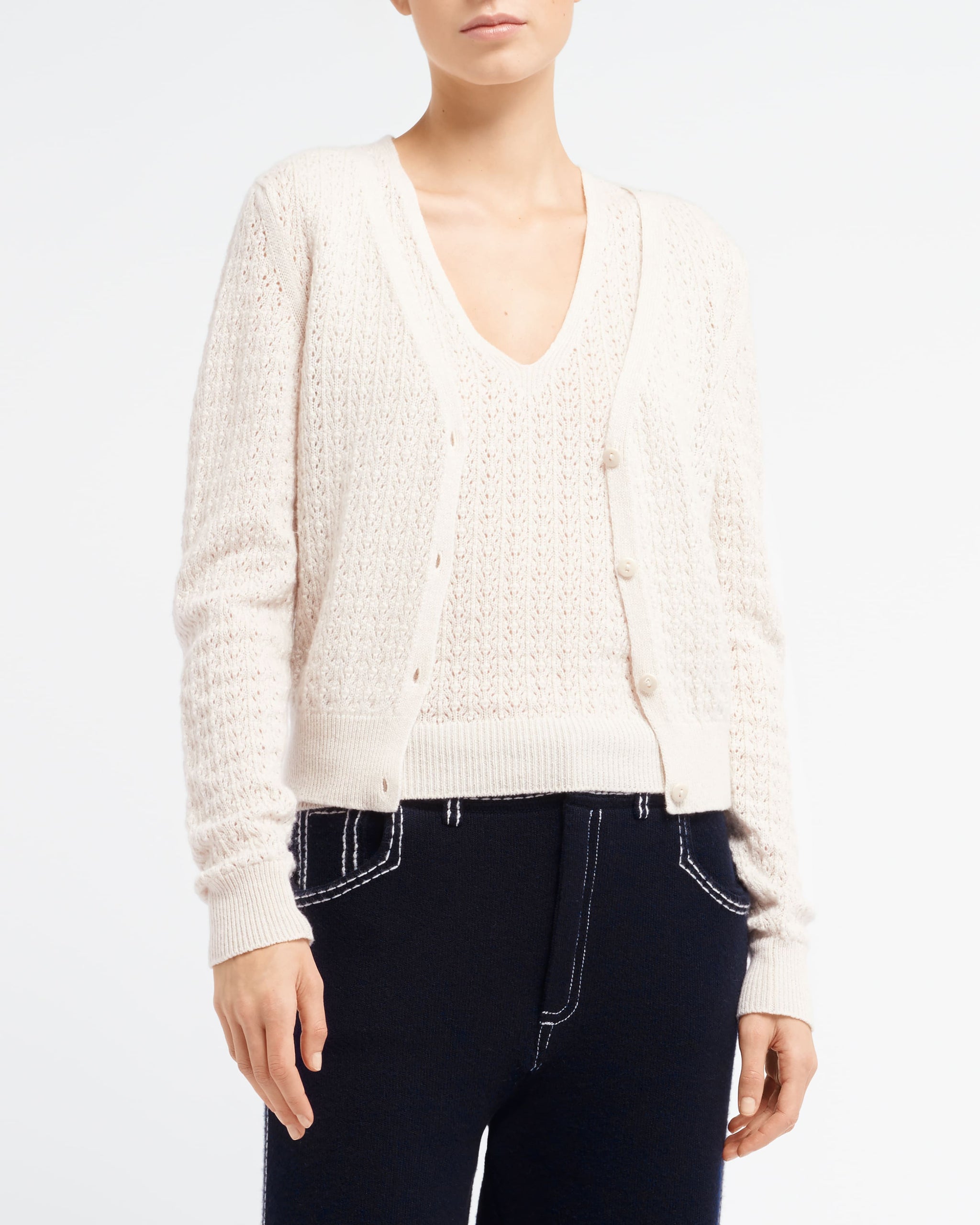 Cashmere lace cardigan | Barrie - Barrie