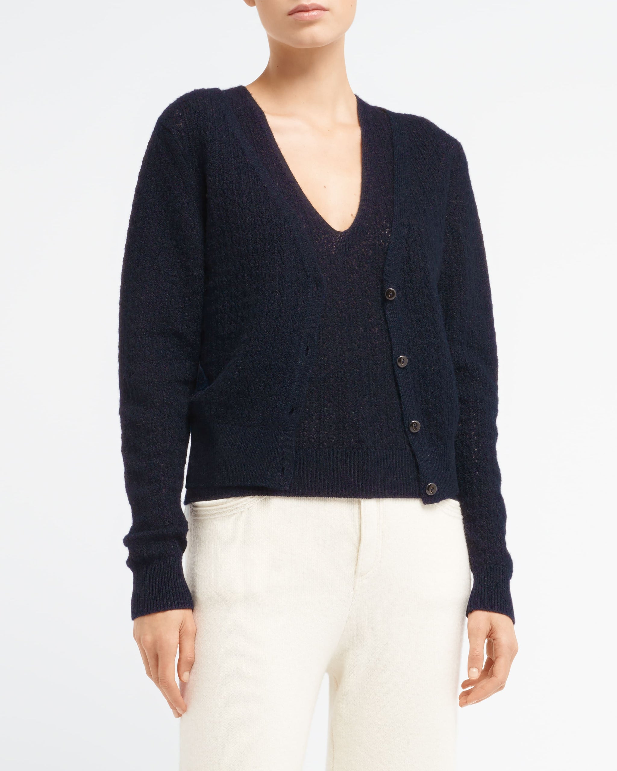 Cashmere lace cardigan | Barrie - Barrie