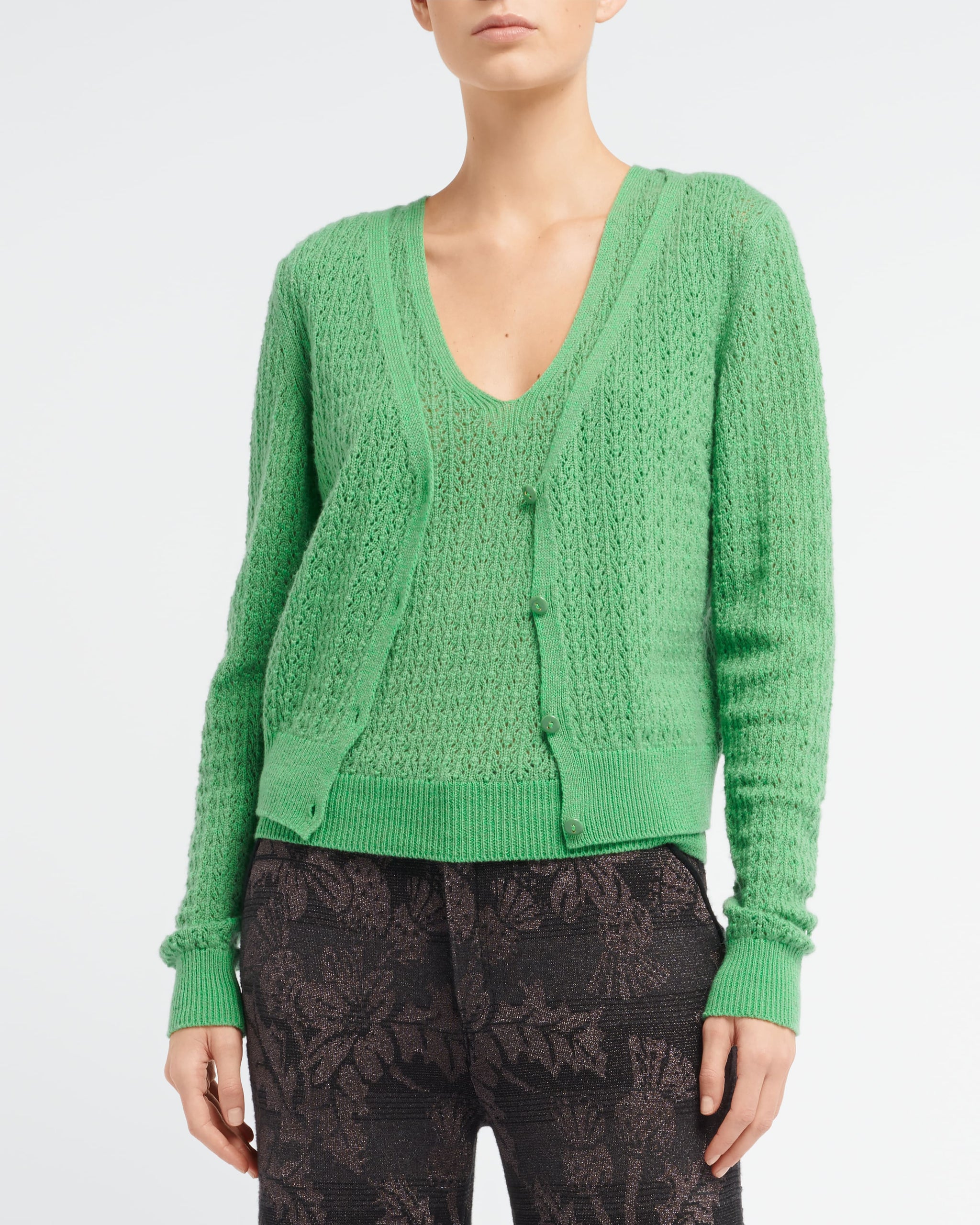 Cardigan en dentelle cachemire | Barrie - Barrie