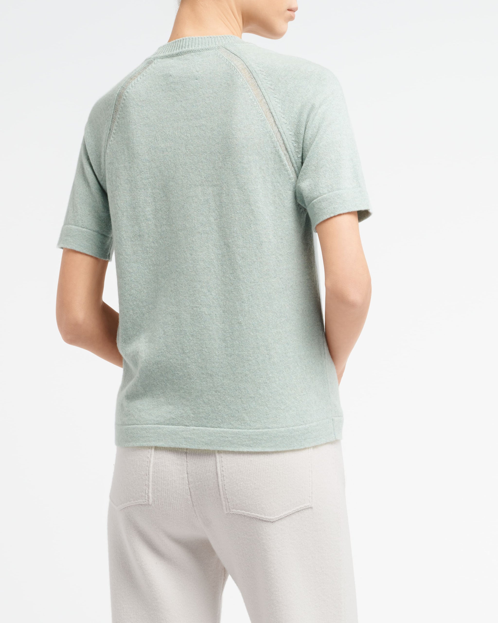 Haut à manches courtes en cachemire à motif soleil | Barrie - Barrie