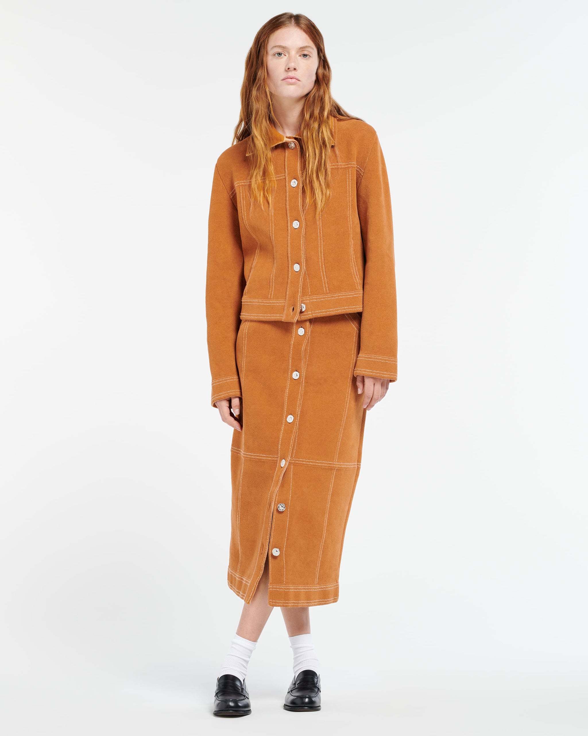 Veste effet suède en cachemire et coton | Barrie - Barrie