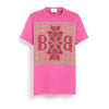 barrie T-Shirt avec patch à motif pied-de-poule et logo B en cachemire