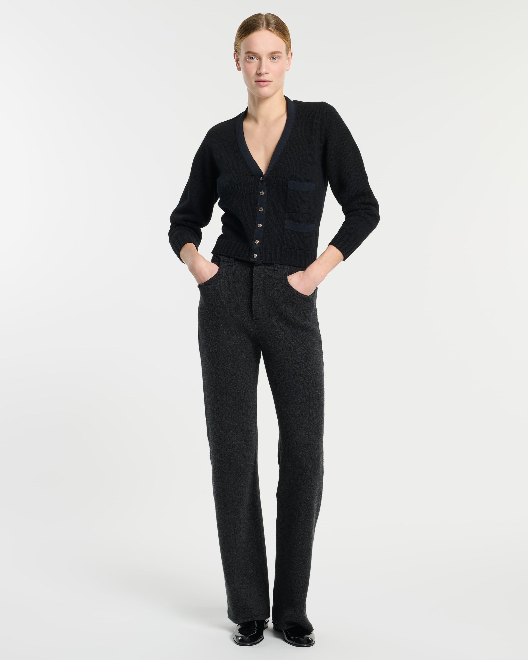 Wool cardigan with ribbon detail | Barrie - Barrie