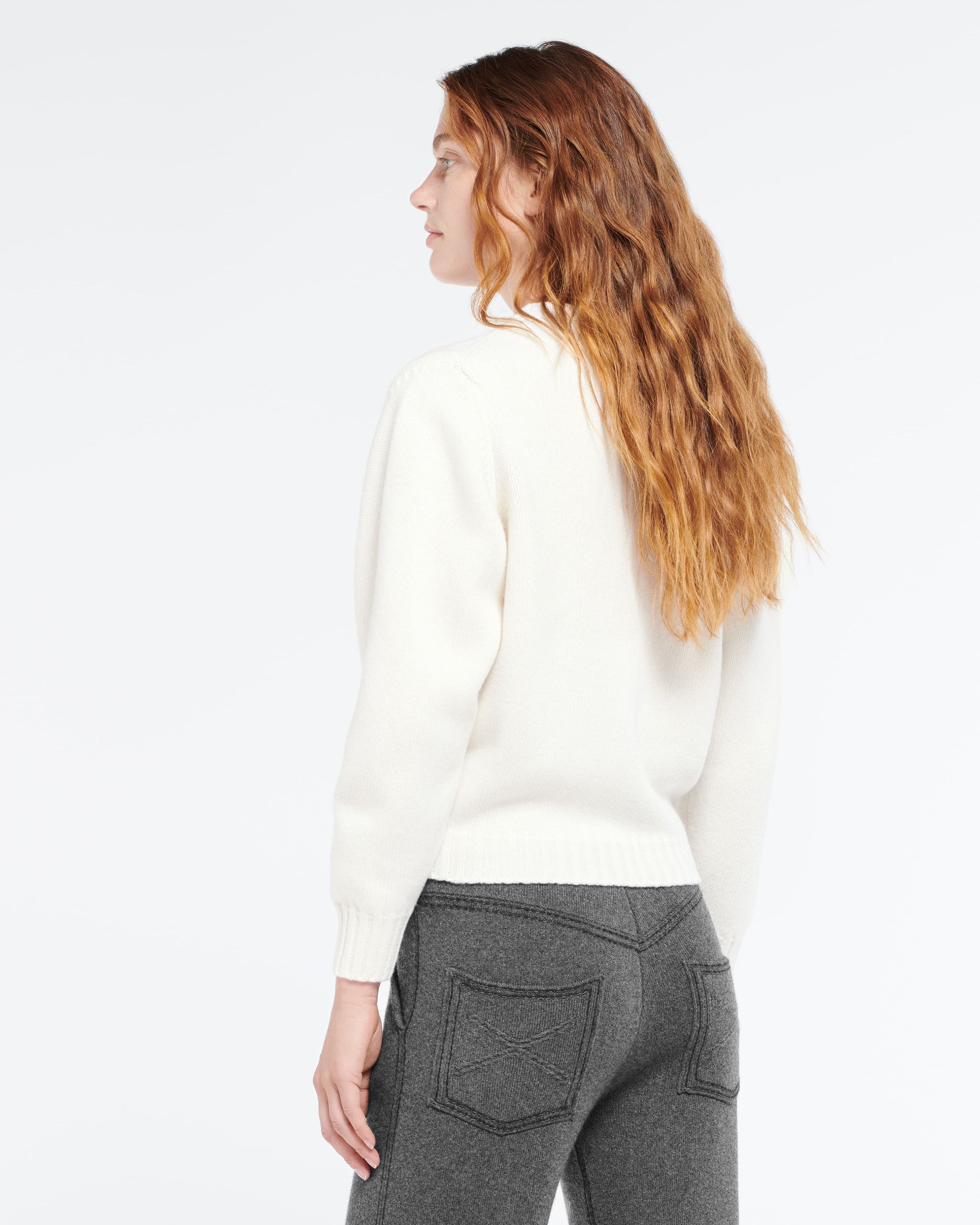 리본 디테일 울 가디건 | Barrie - Barrie