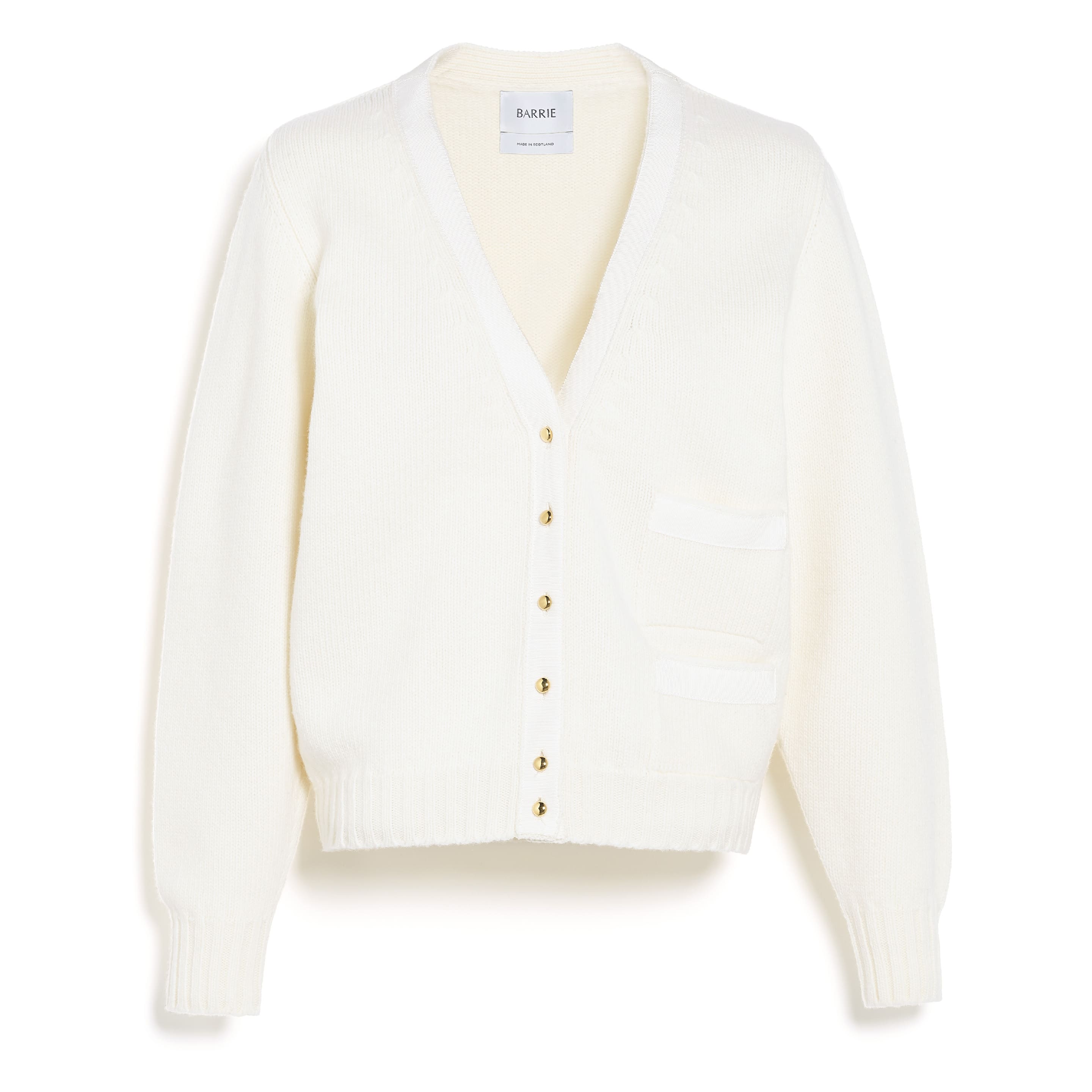 Wool cardigan with ribbon detail – Barrie.com